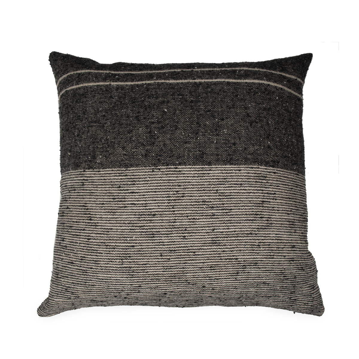 The Francis Pillow features stripes in tones of grey.