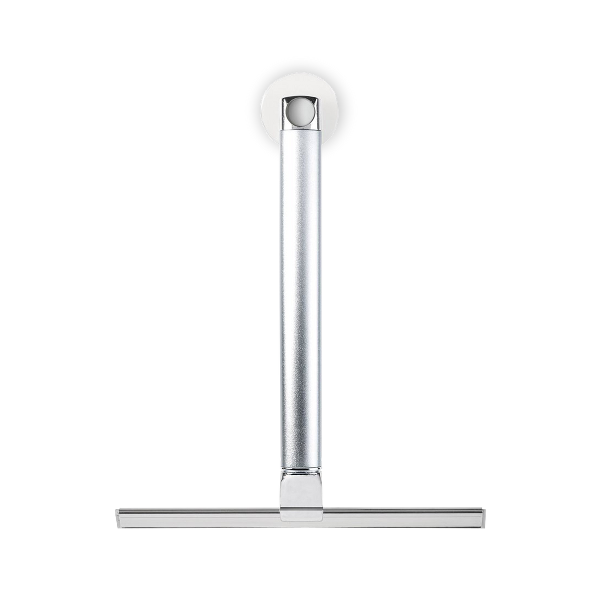 Ergonomically curved handle extends squeegee to 18" for hard to reach shower doors and enclosures.