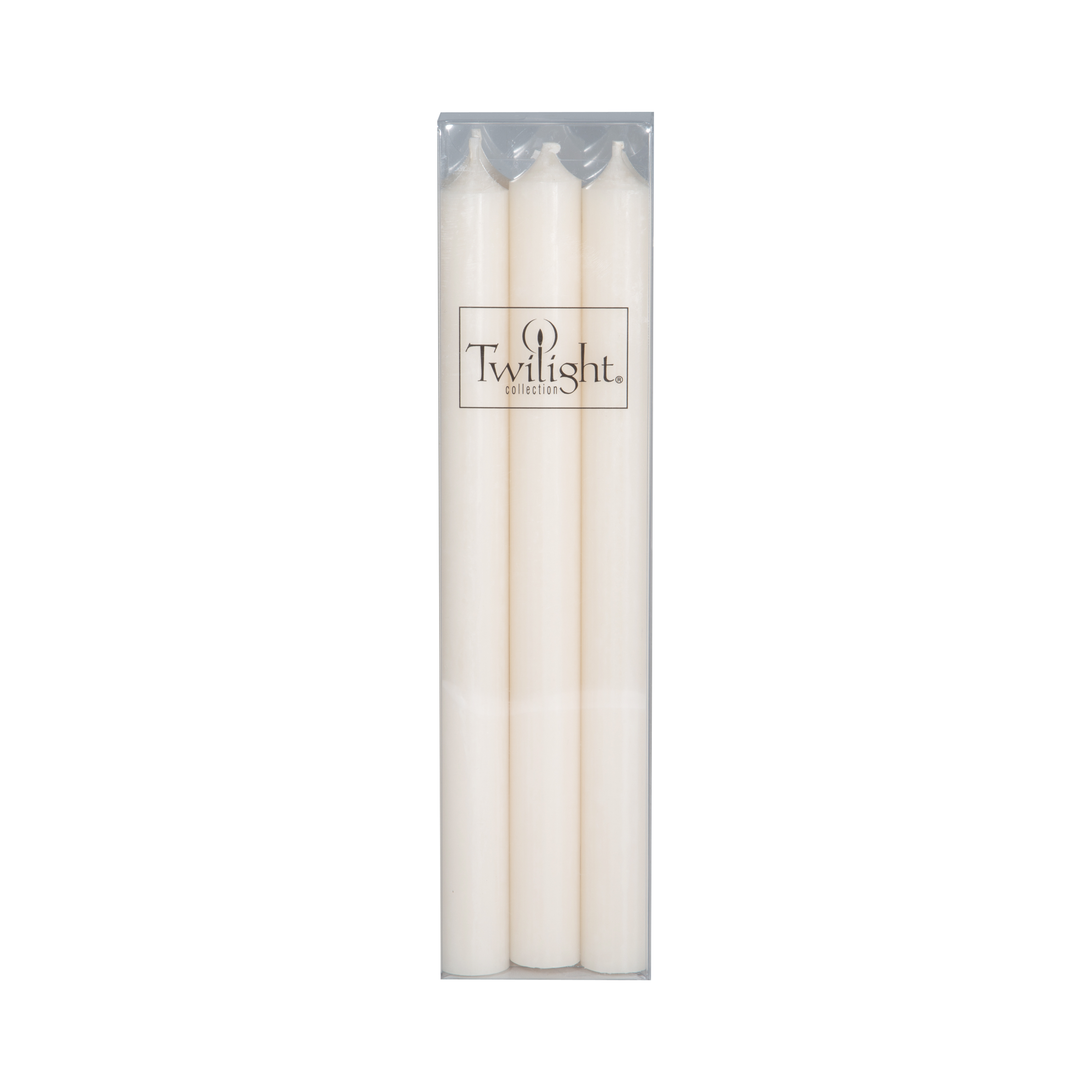The unscented 10" tapered candlesticks that comes in a set of six.