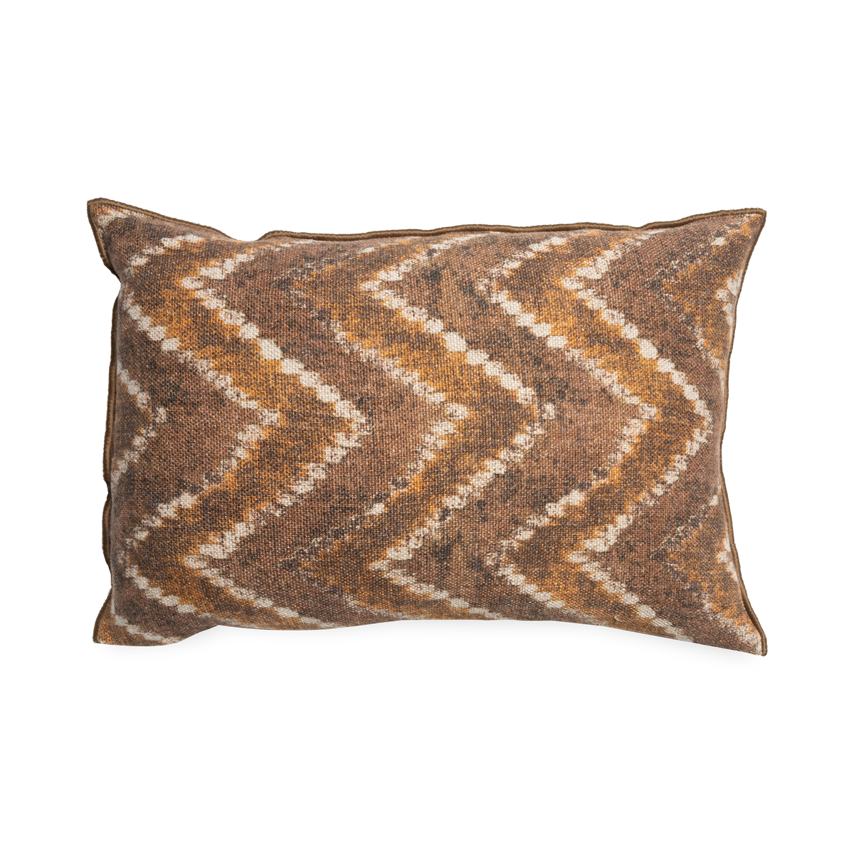 Adorned in a modern take on a classic chevron pattern, these 100% linen pillows are crafted in France.
