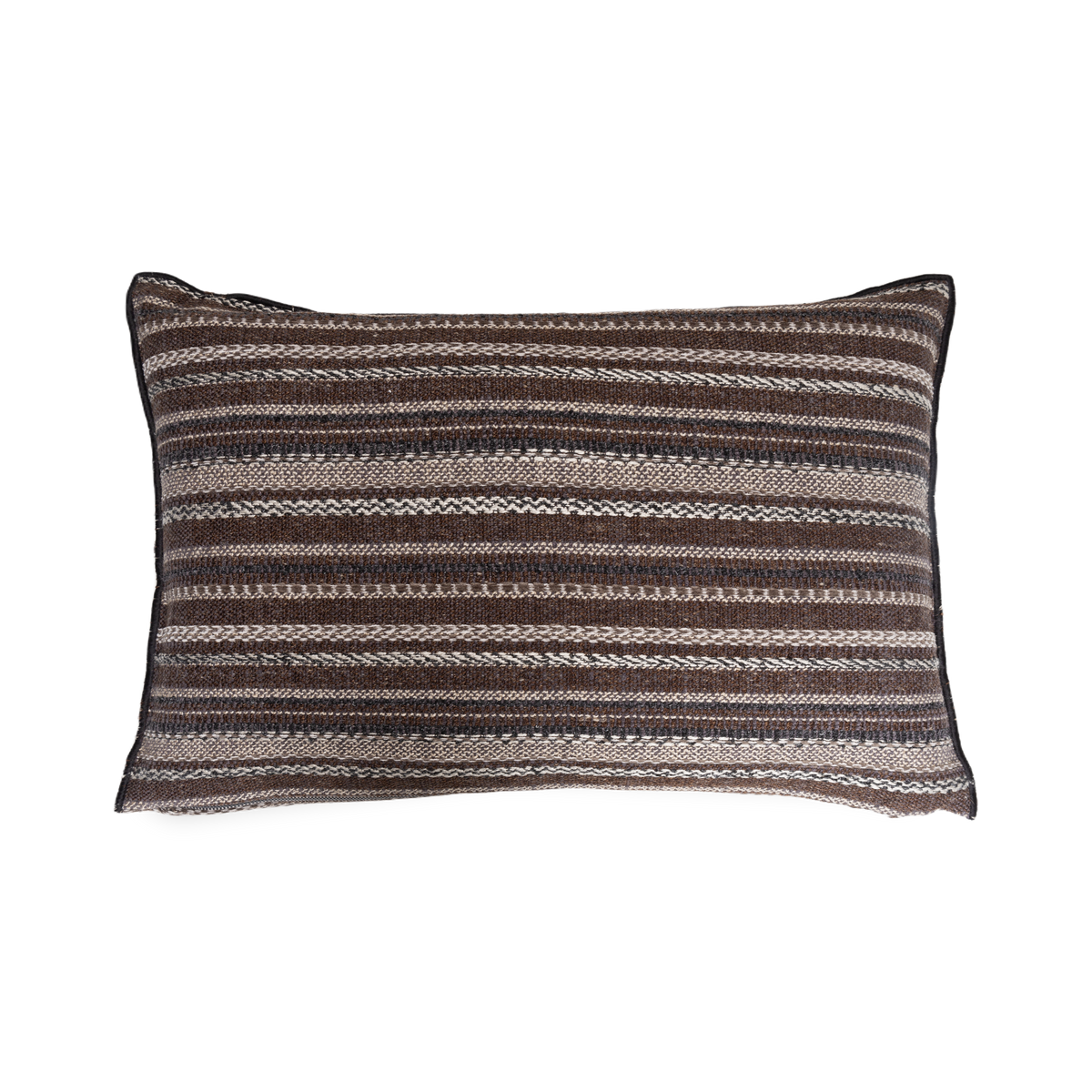 The simplicity of the Striped Pillow allows it to layer well with other designs.