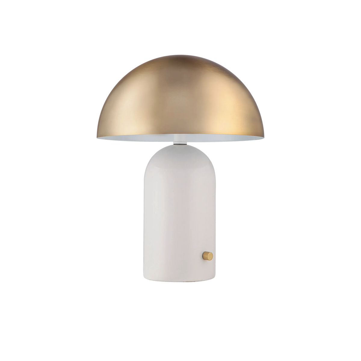 Dome Ceramic Table Light Brass