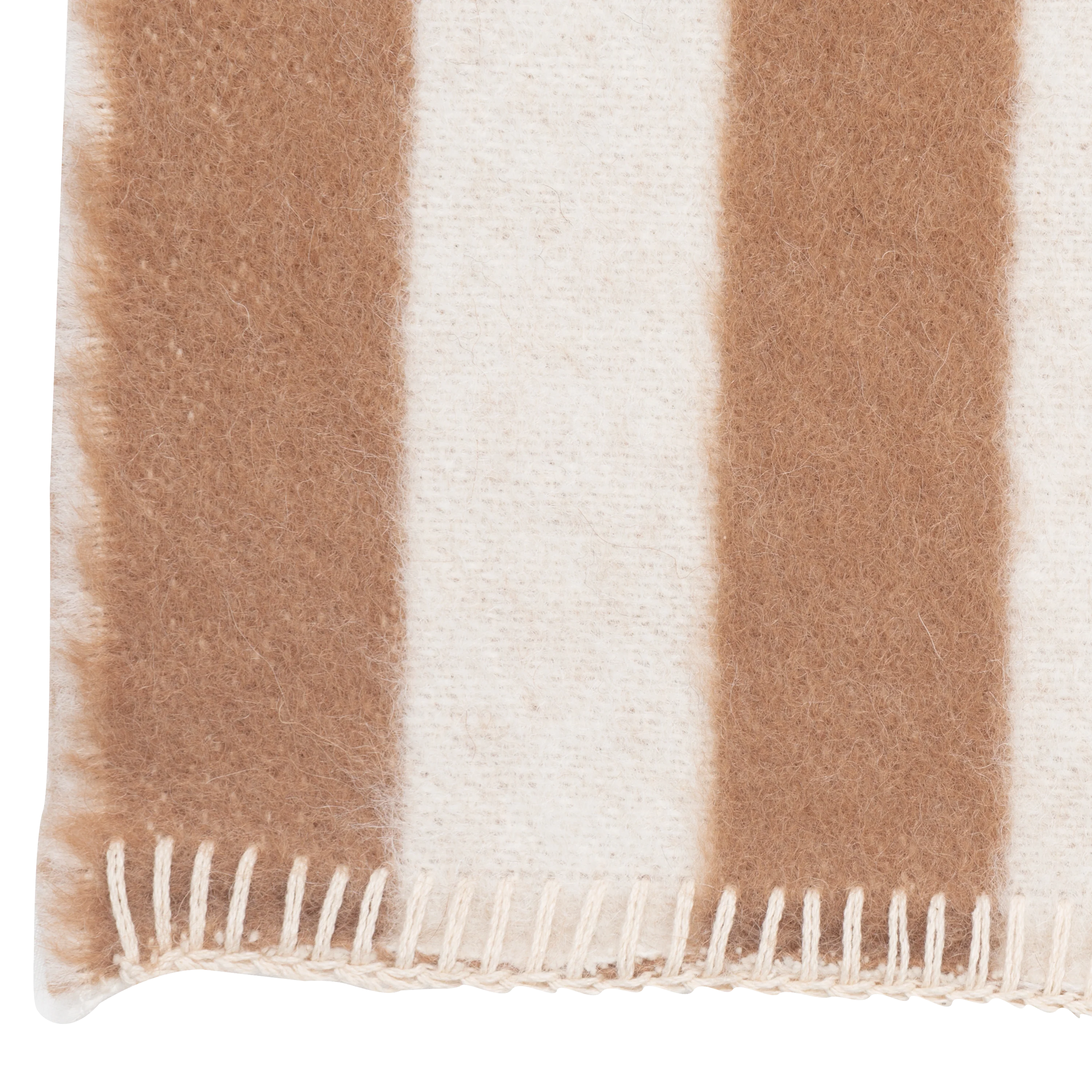 Presenting a luxuriously soft texture, the Stills Stripe Throw is woven with natural superfine alpaca wool and undyed Peruvian cotton.