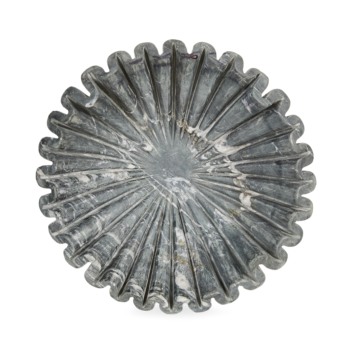 Marble Ruffle Bowl