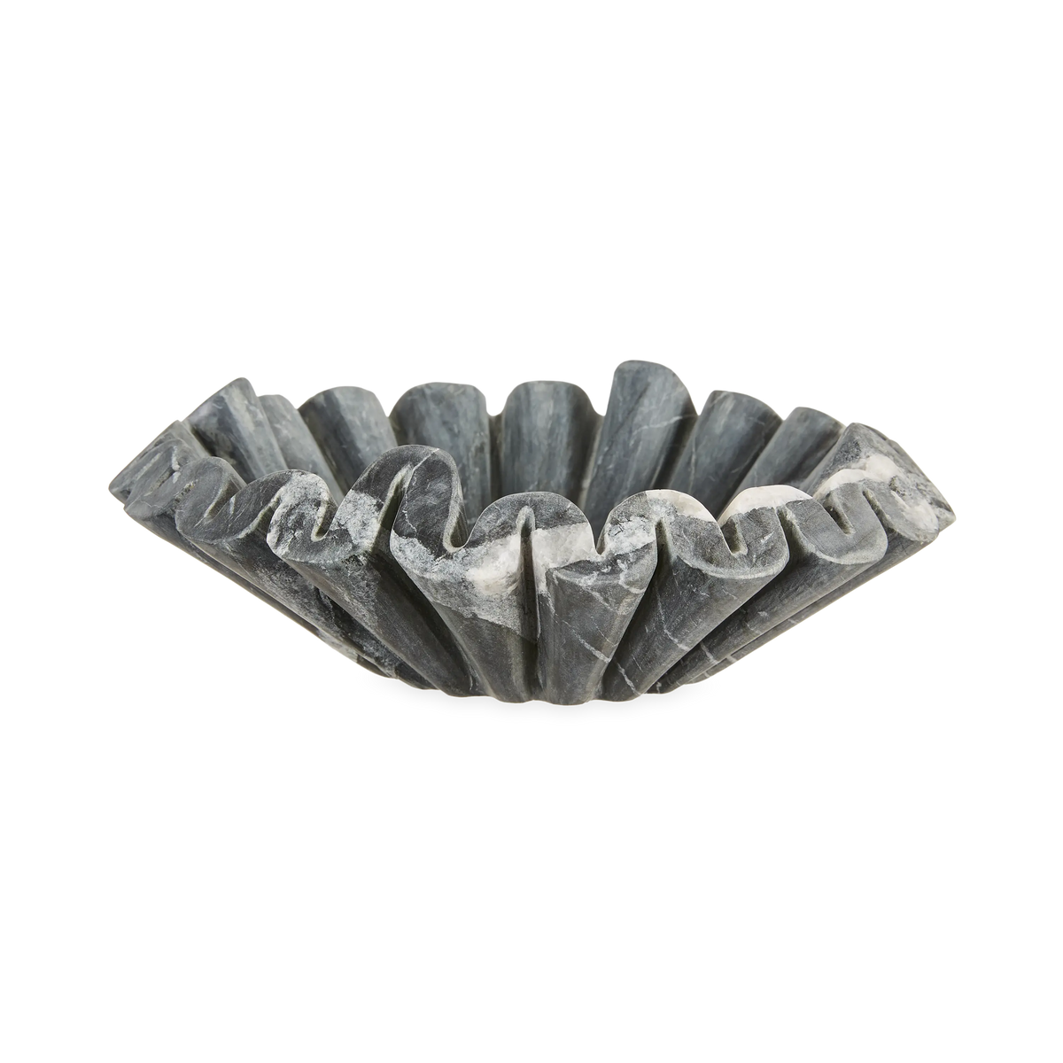 Marble Ruffle Bowl