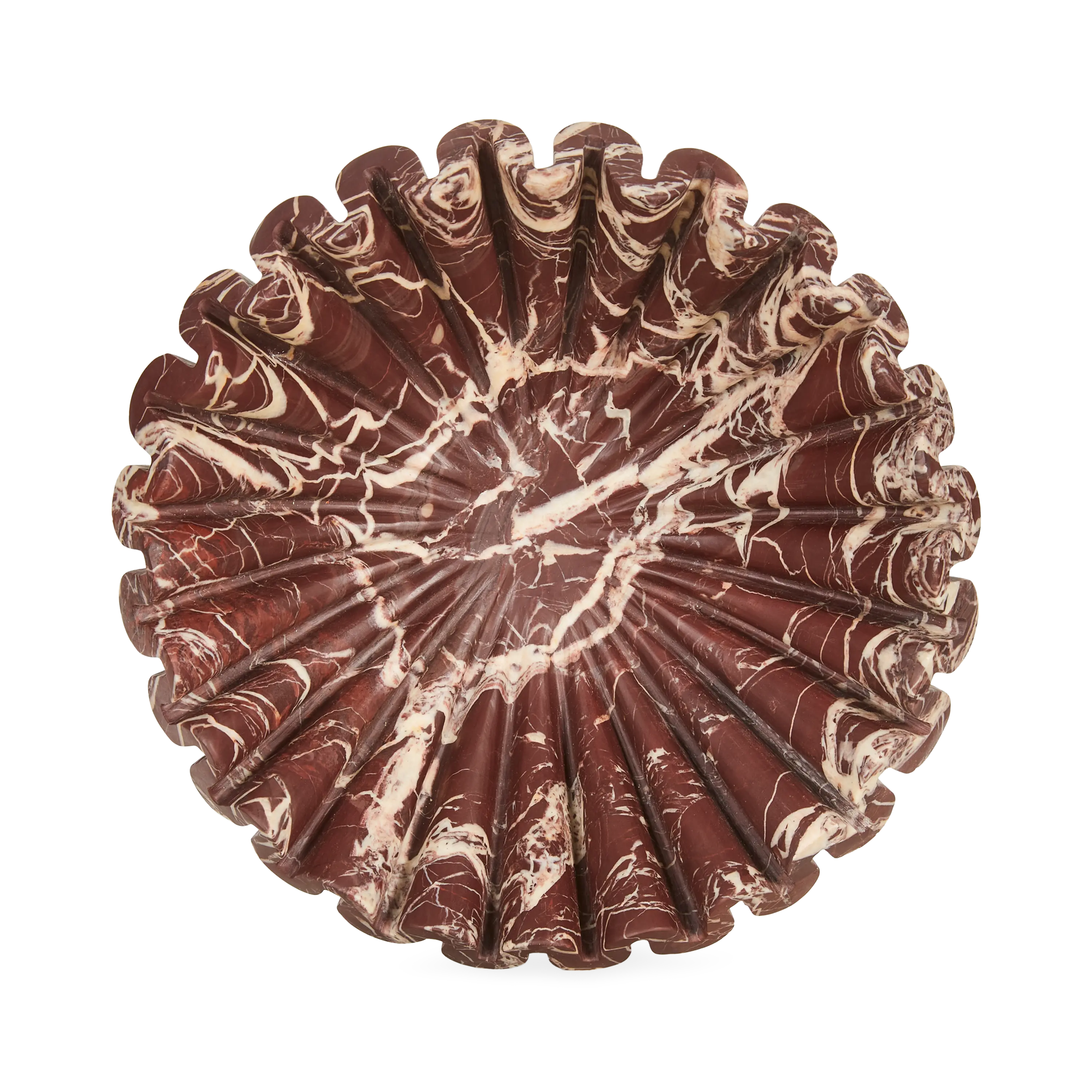 Marble Ruffle Bowl