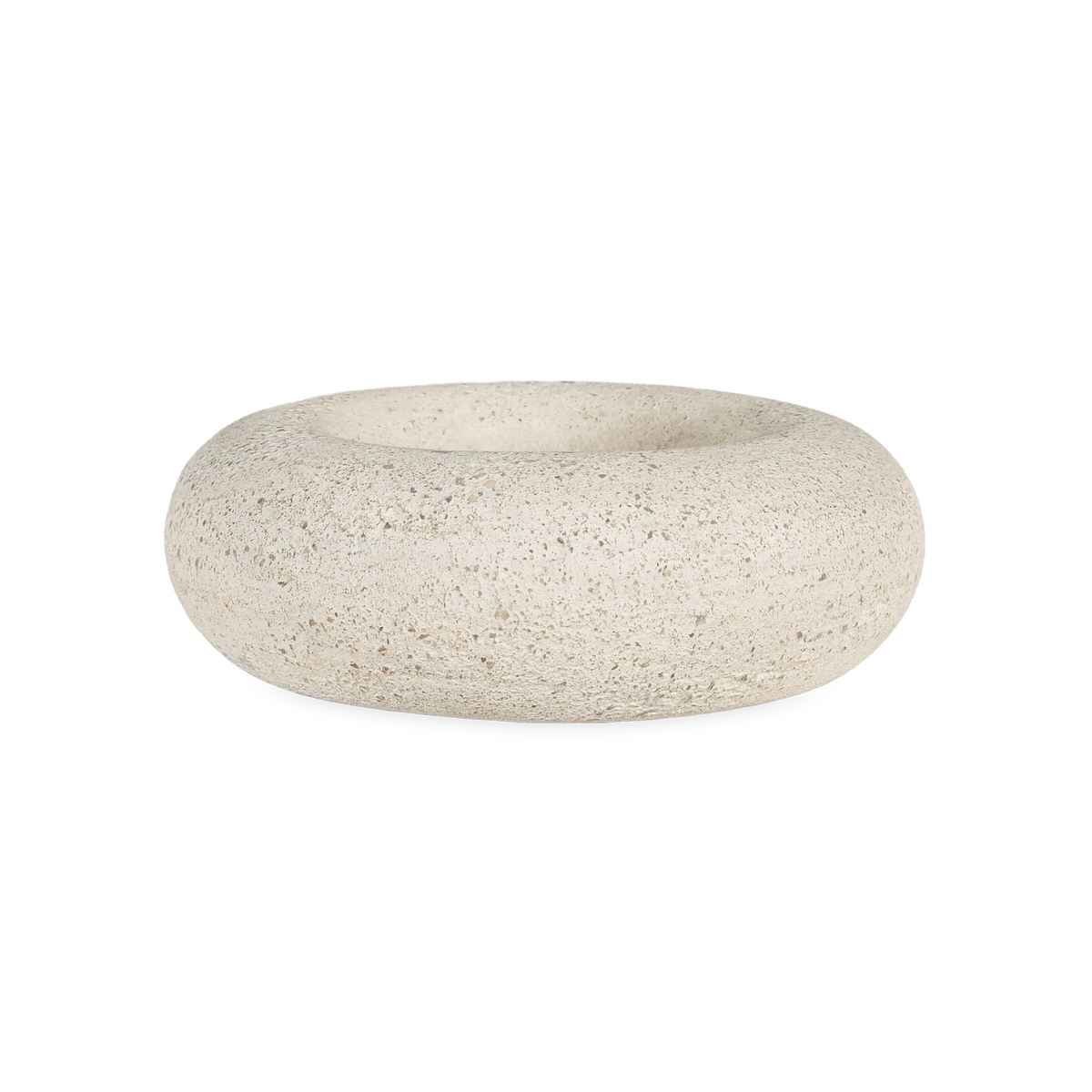 Pudgy Travertine Bowl