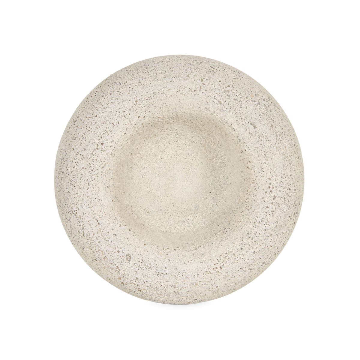 Pudgy Travertine Bowl