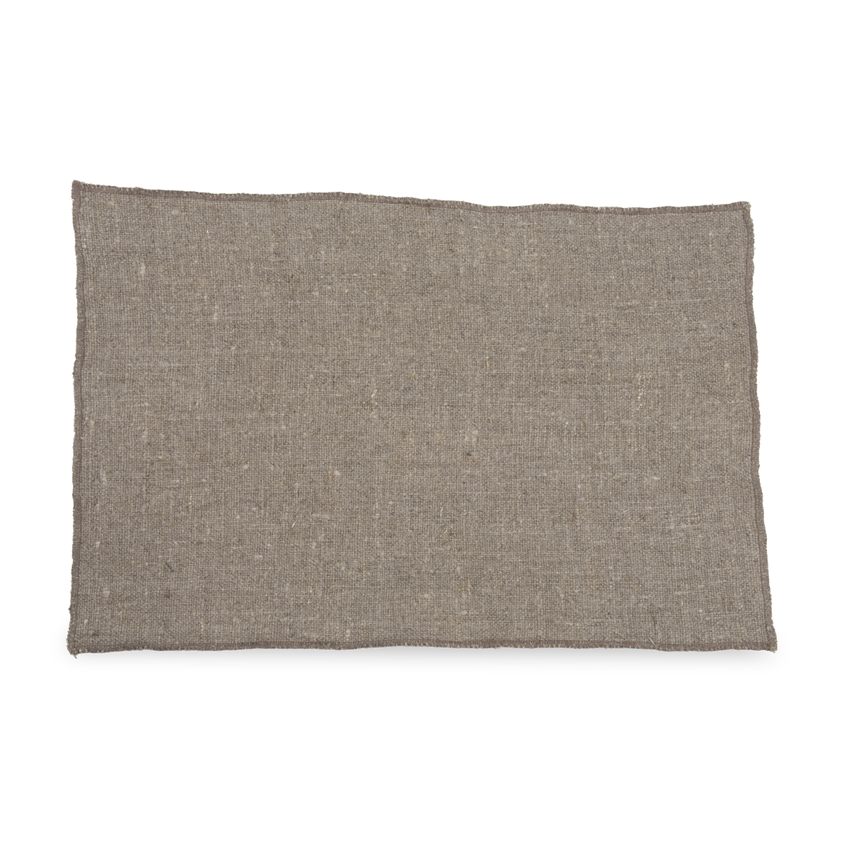 The Slub Linen Placemat features relaxed textural linen finished with tonal border stitching.