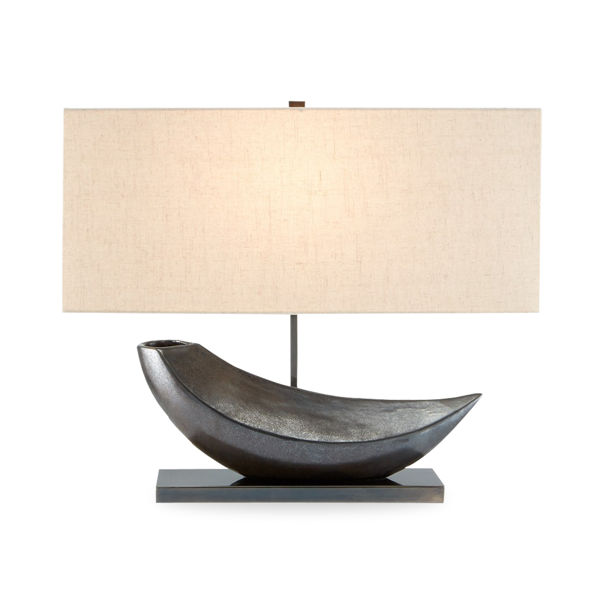 The Herring Table Lamp was inspired by a horn-shaped flower vase.
