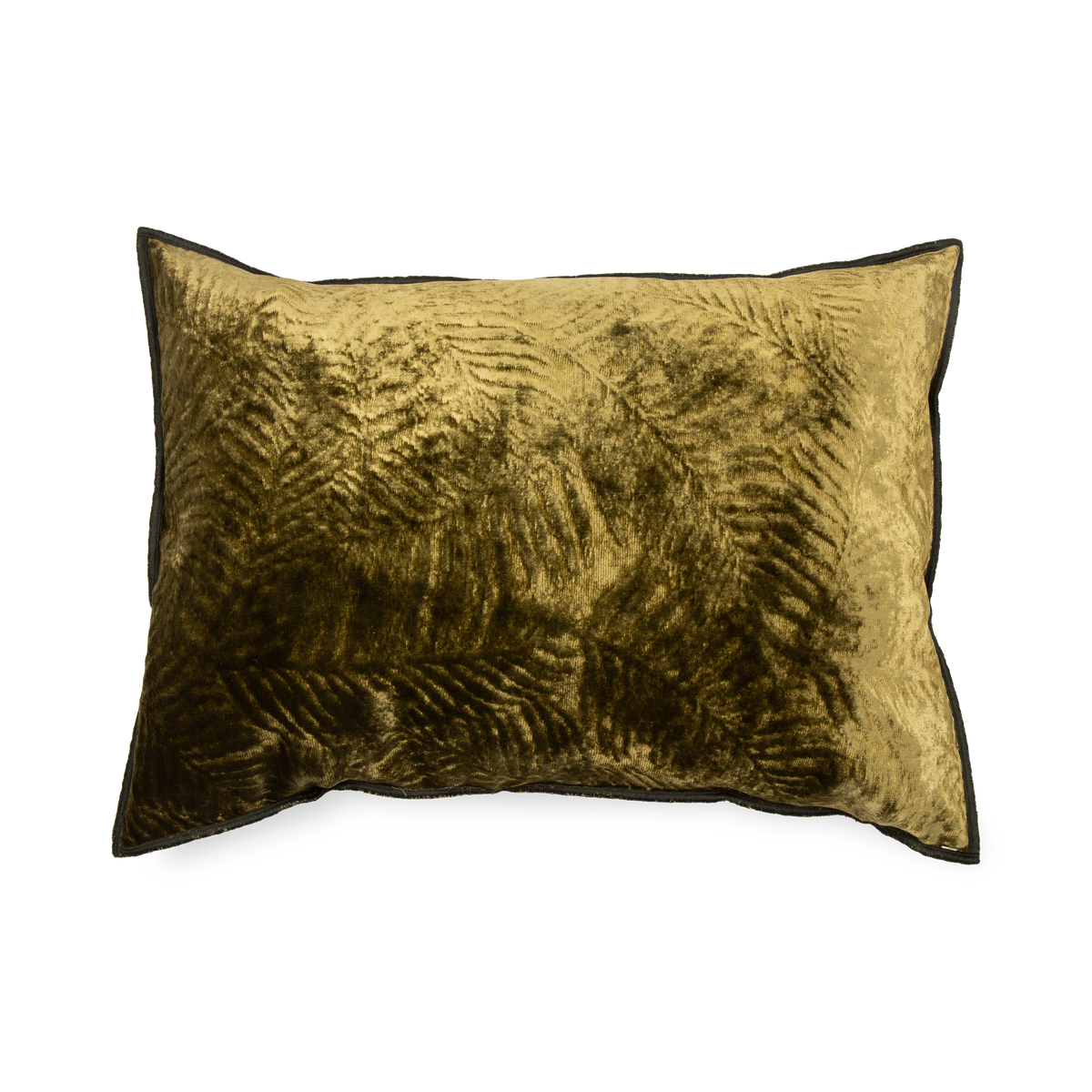 This Ibiza Pillow features a simple geometric design with a golden hue.