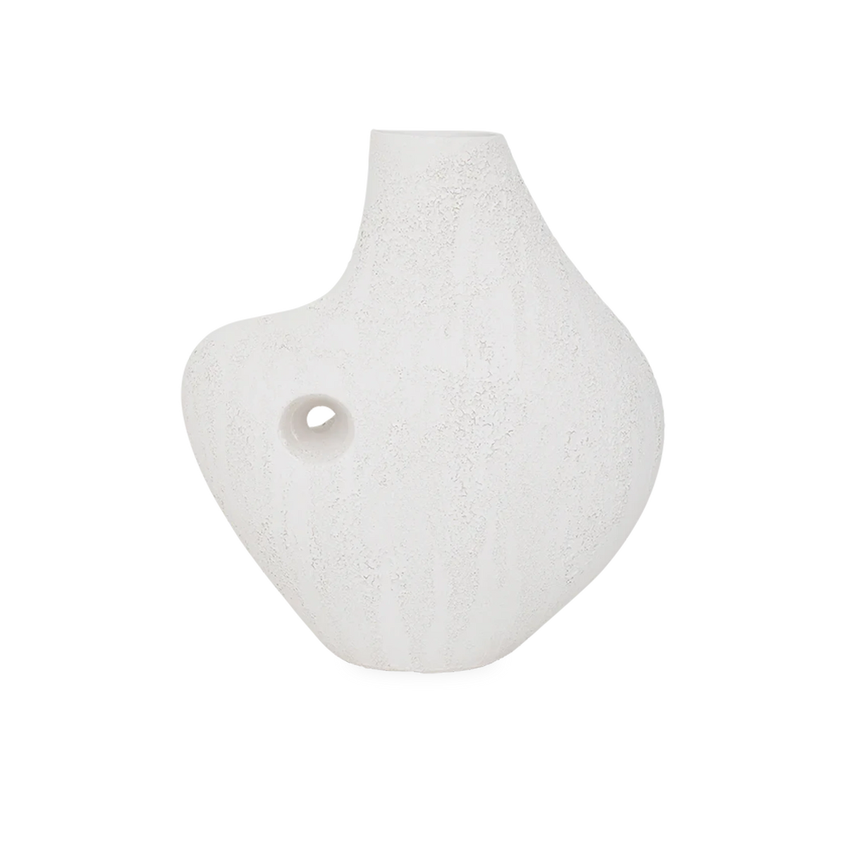 Asymmetric Ceramic Vase White