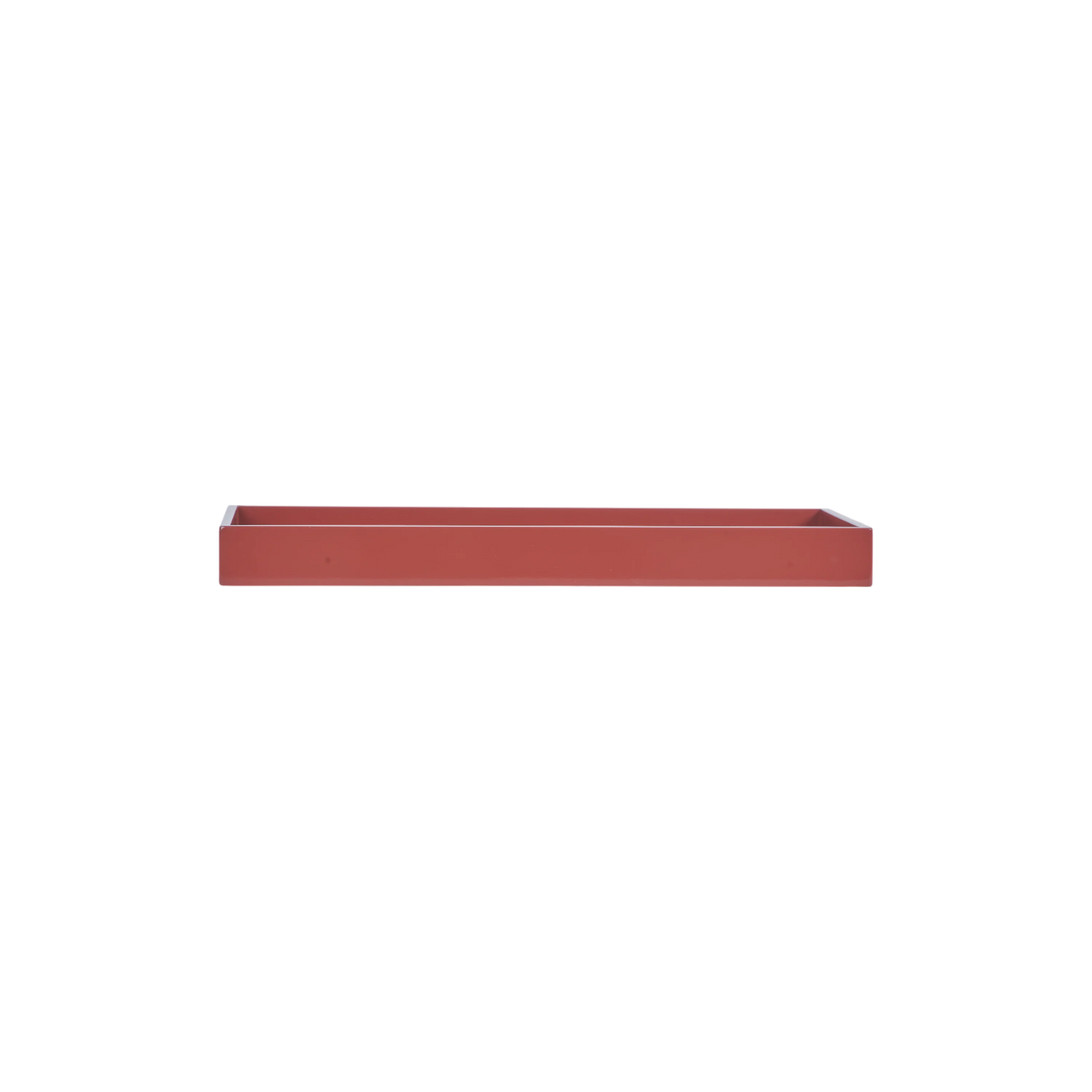 Lacquer Tray Rect Rust Red
