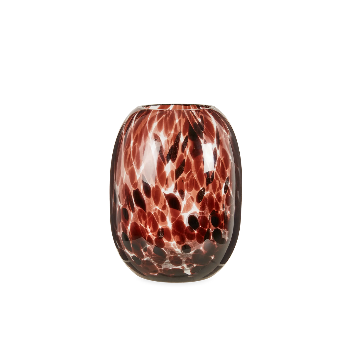 Mouthblown Glass Vase Brown