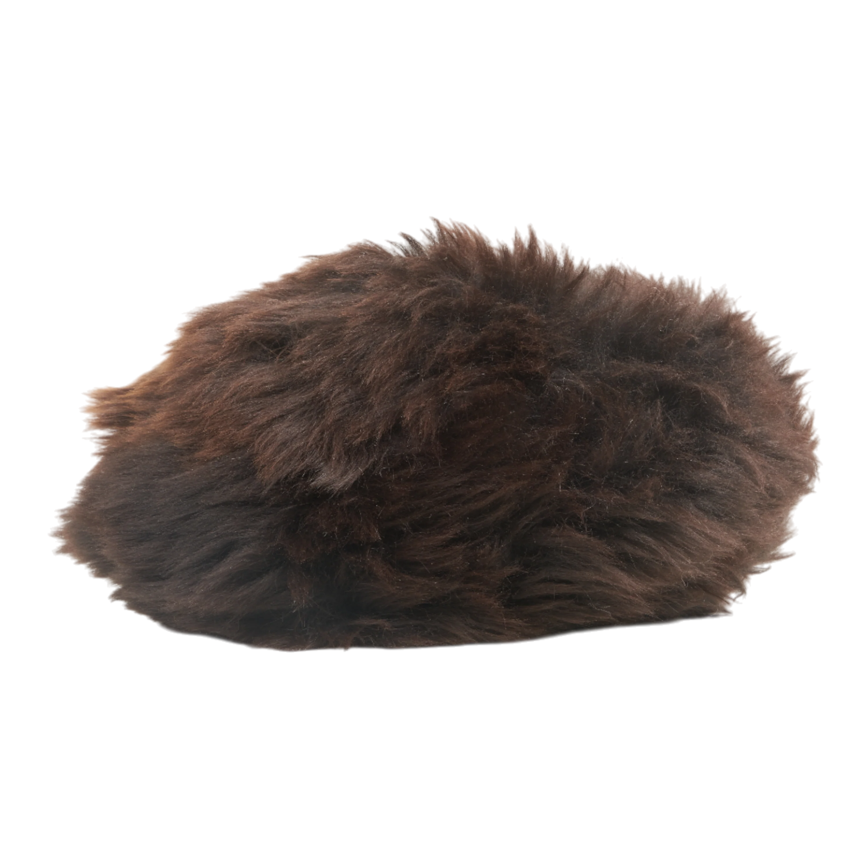 Sheepskin Round Pillow Brown
