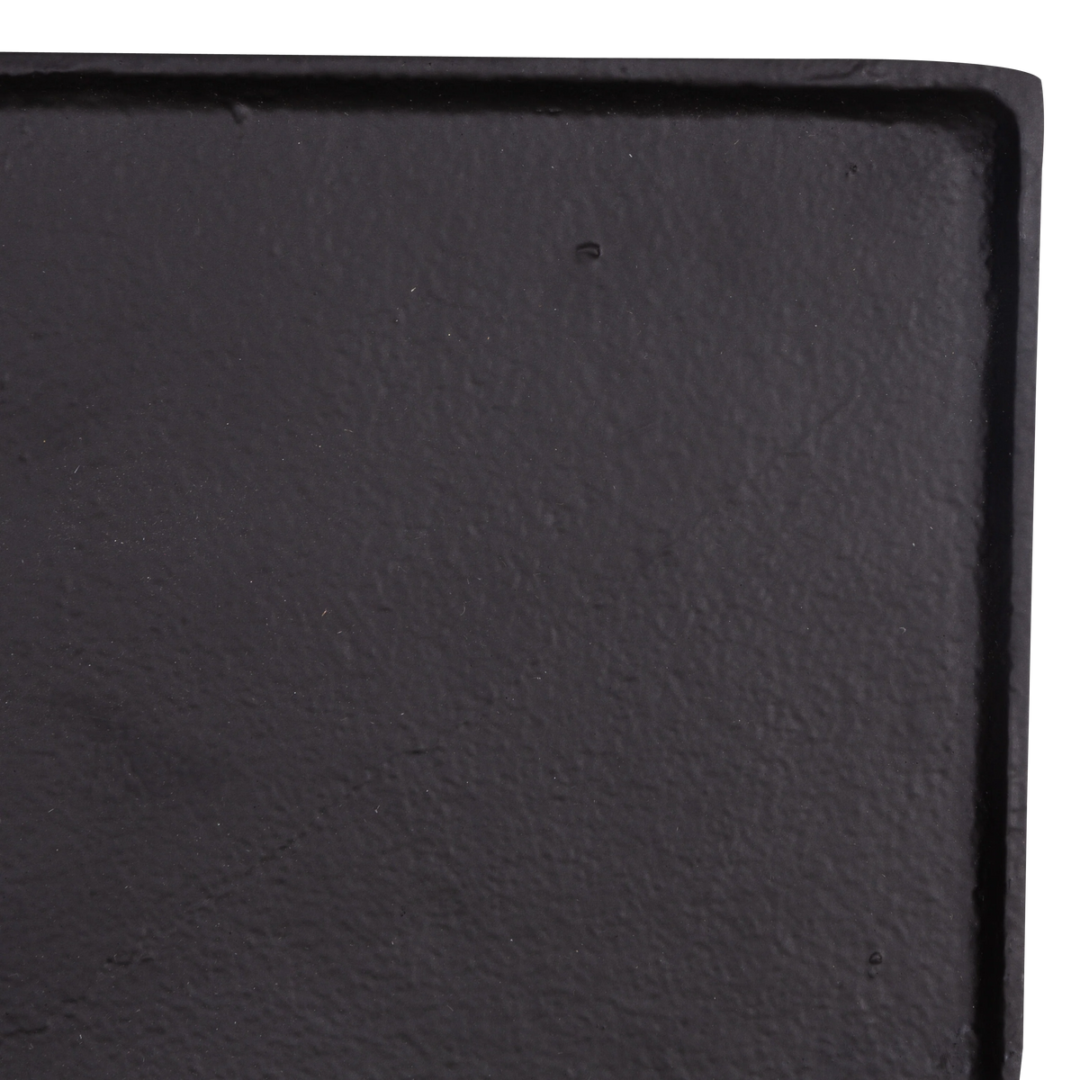 Square Metal Tray Medium Black