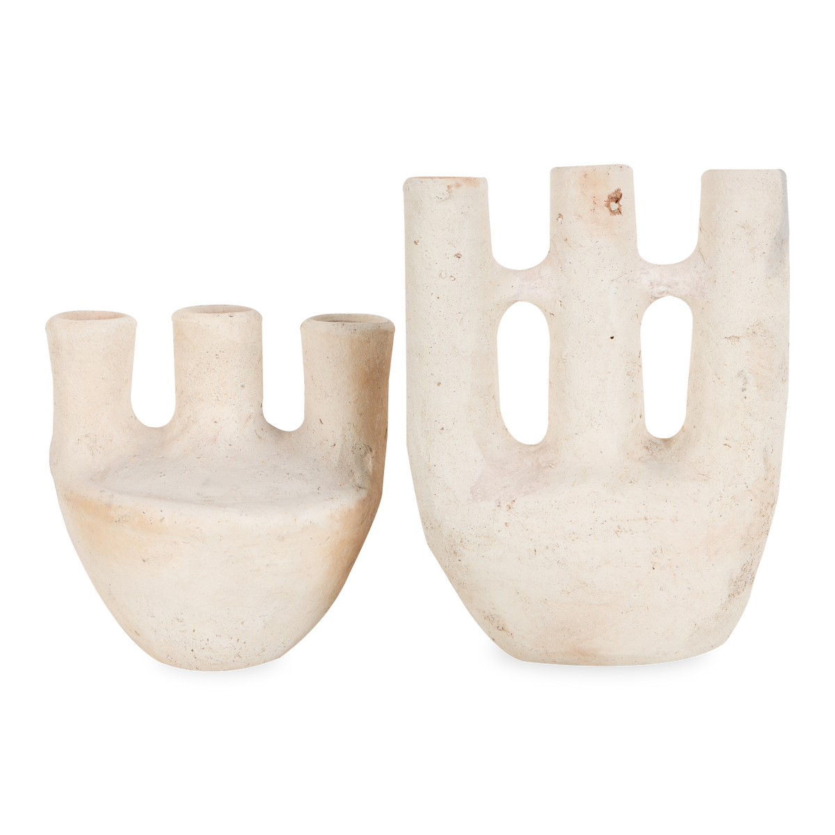 Providing textural appeal and a unique trident silhouette, this candleholder is the ideal way to illuminate your space with warm light while giving your space some extra character