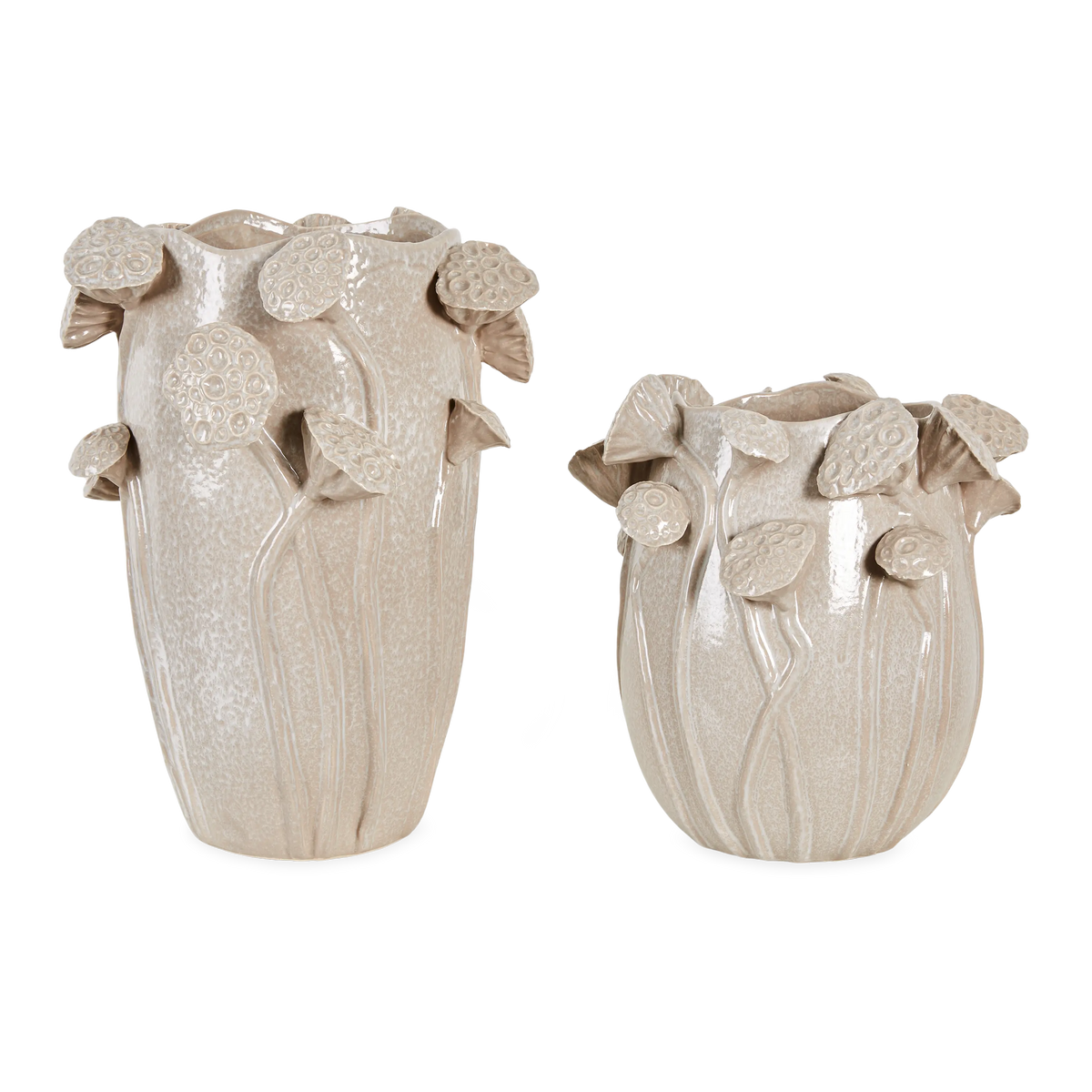 Seedpod Vase Lg Lt Grey