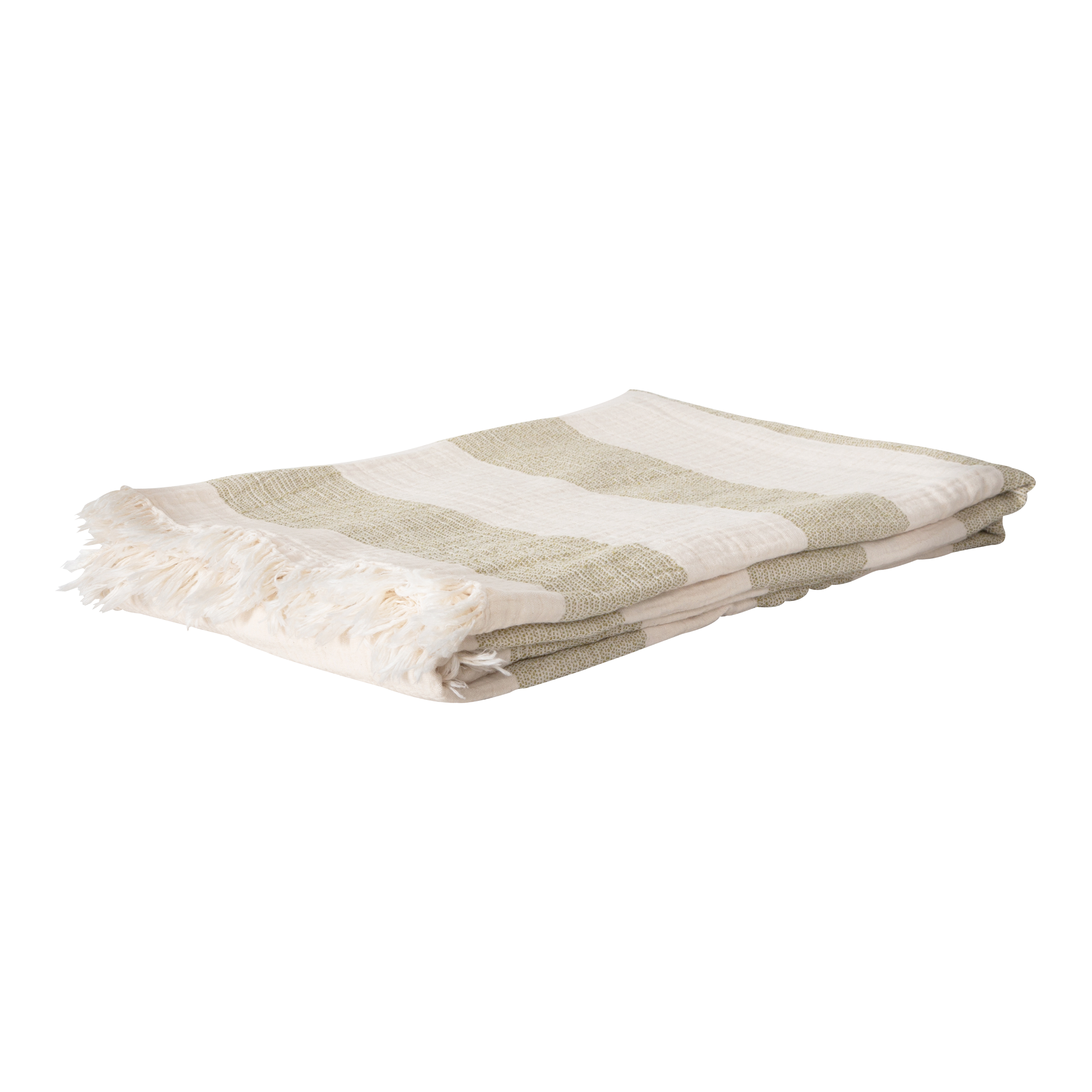 Stripe Cotton Gauze Throw