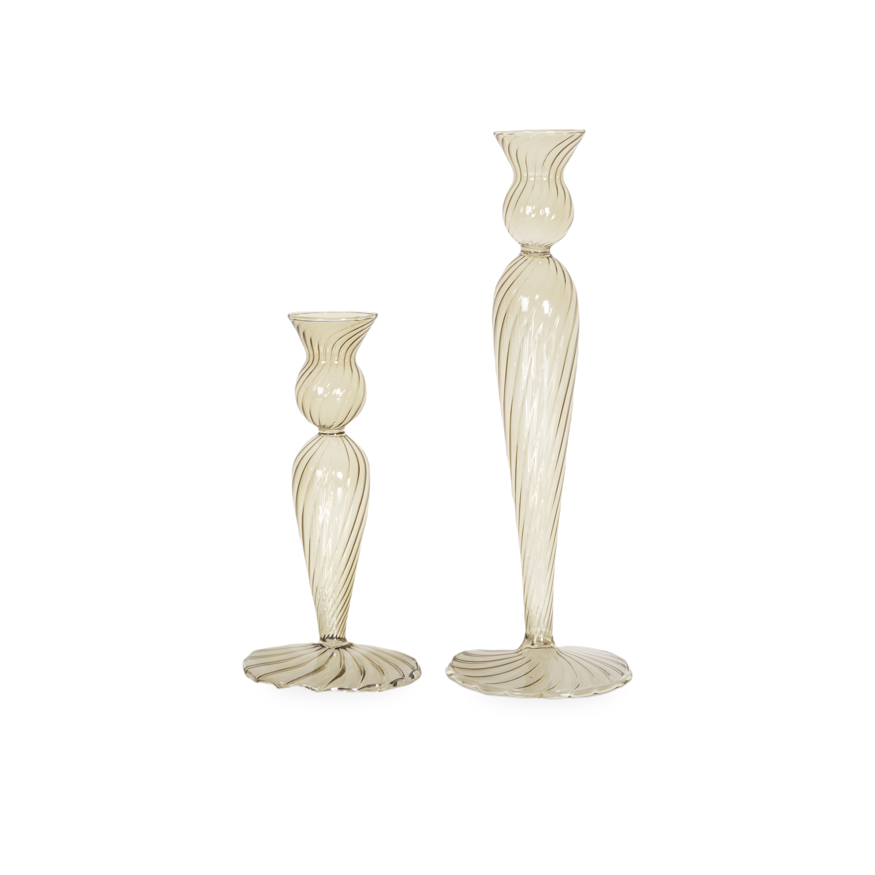 Swirl Glass Candleholder