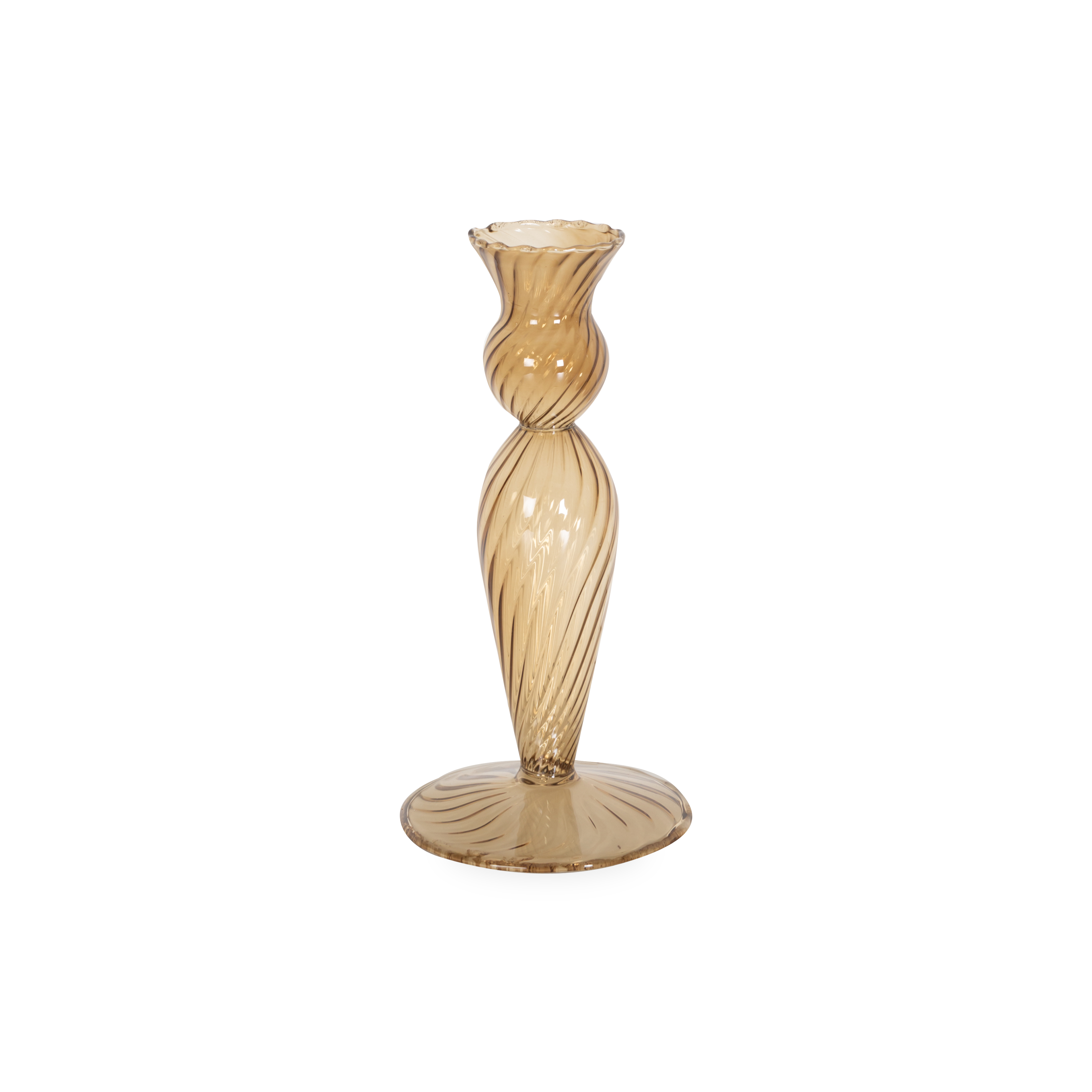 Swirl Glass Candleholder