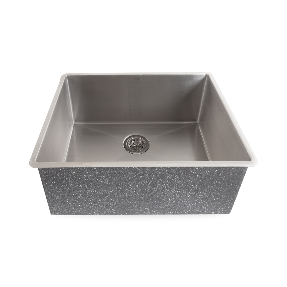 The Undermount sink is made of beautiful stainless steel featuring a single drain.