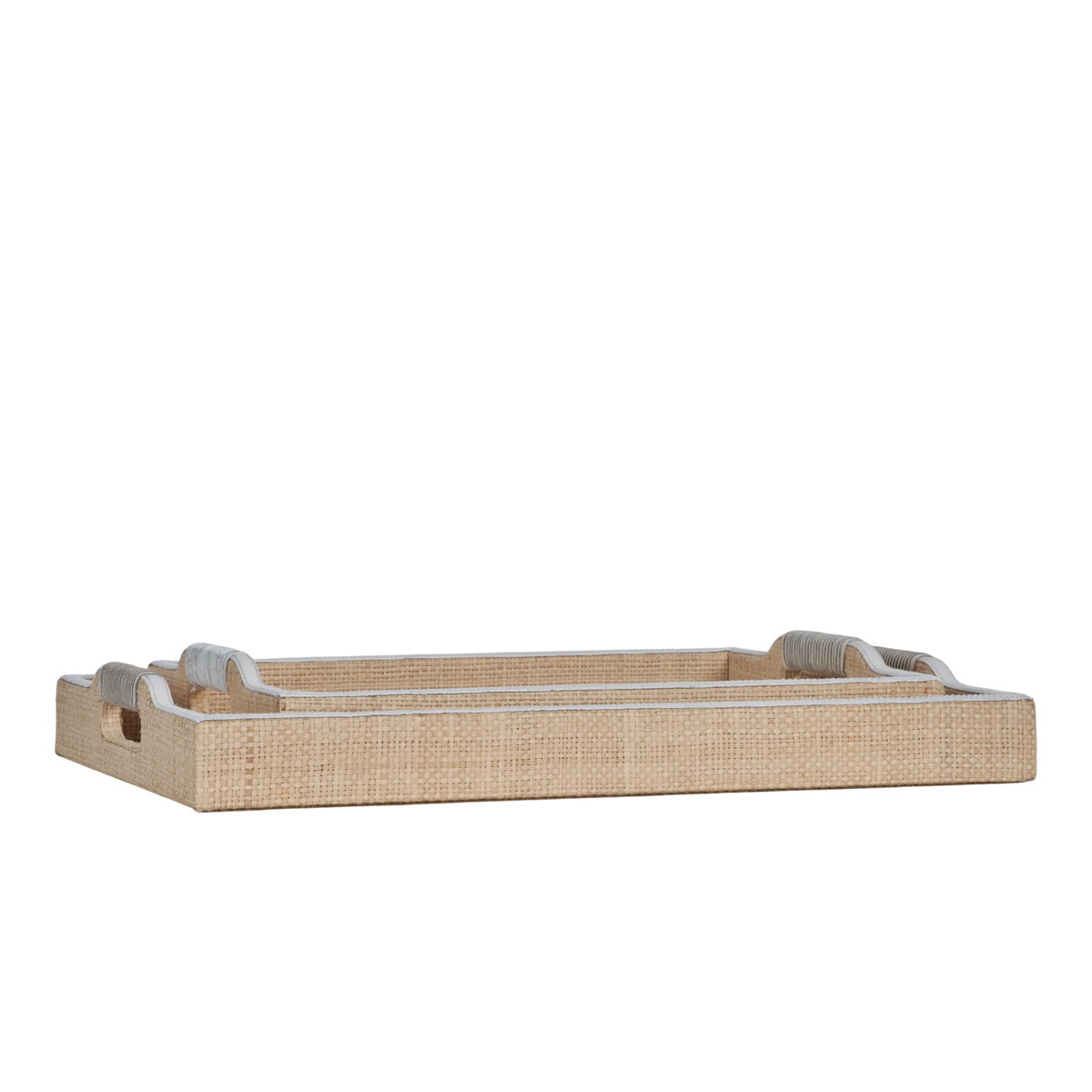 Hammet Raffia Tray Set