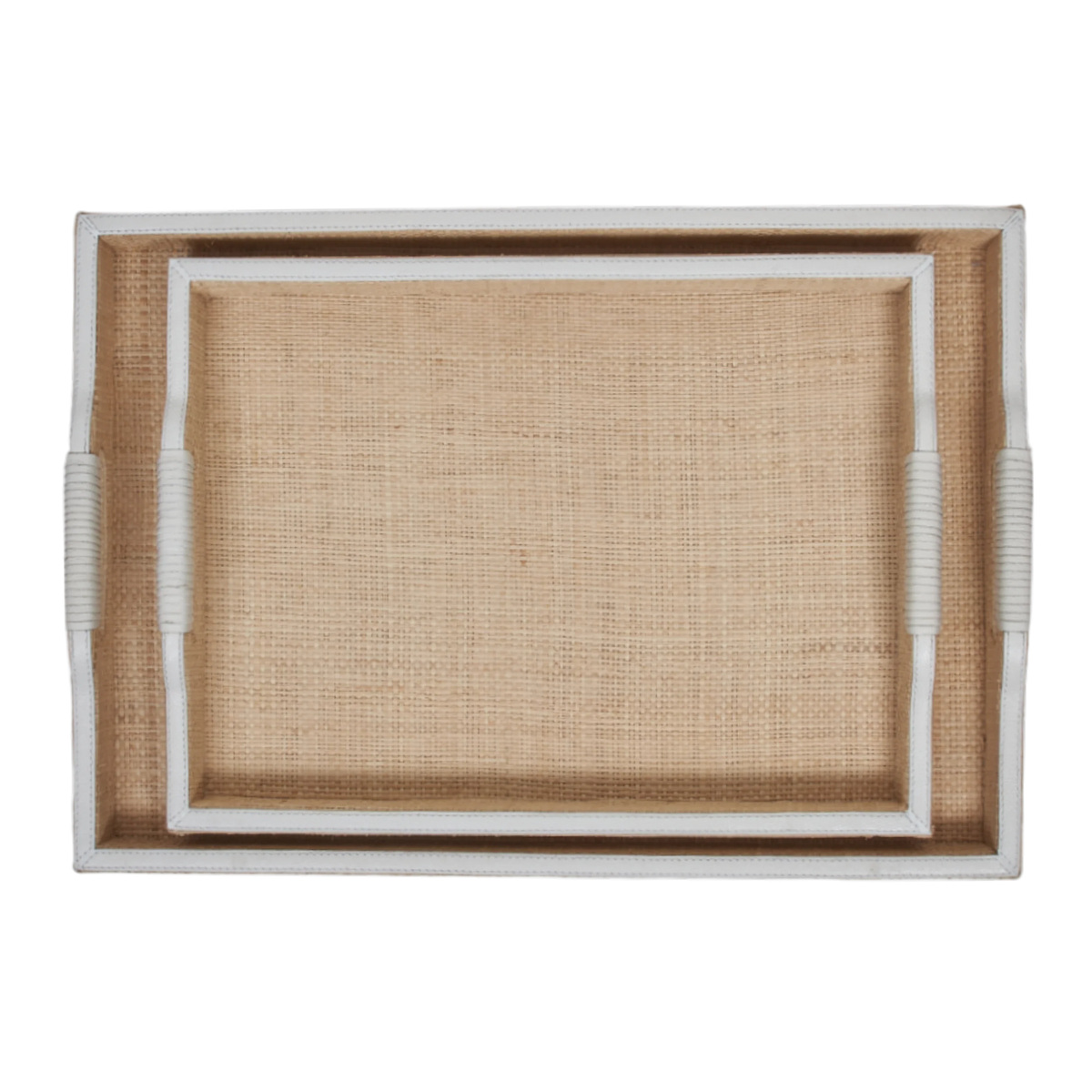 Hammet Raffia Tray Set
