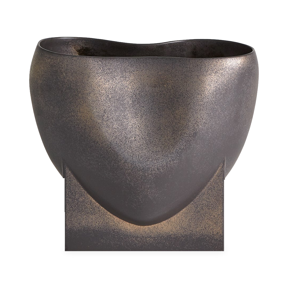 This Orpheus features smooth clay baked in low heat by artisans from Portugal and sealed with a matte glaze giving off an understated radiant finish.