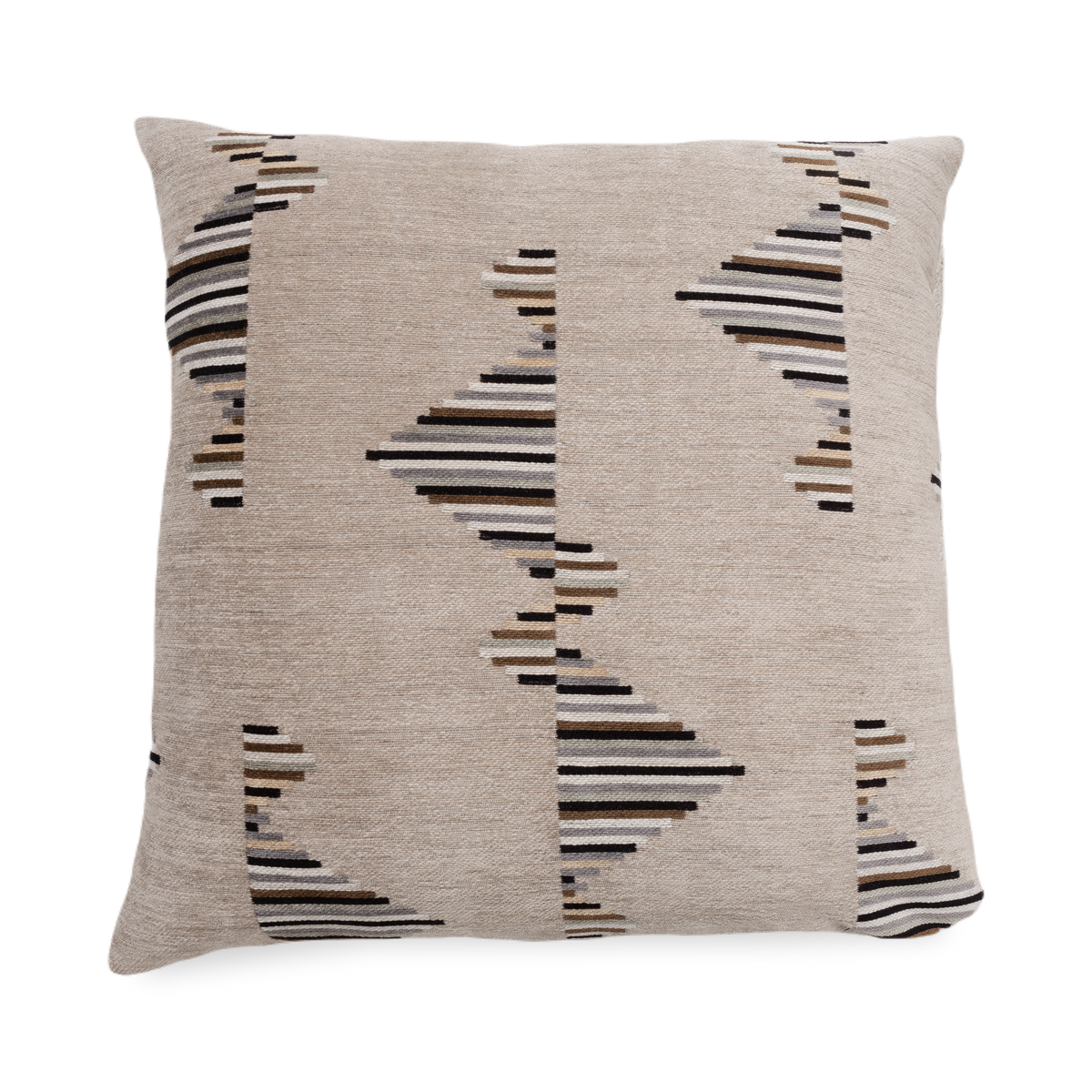 Geometric with a retro feel, the Pyramid Pillow will add a subtle pop of color into your space.