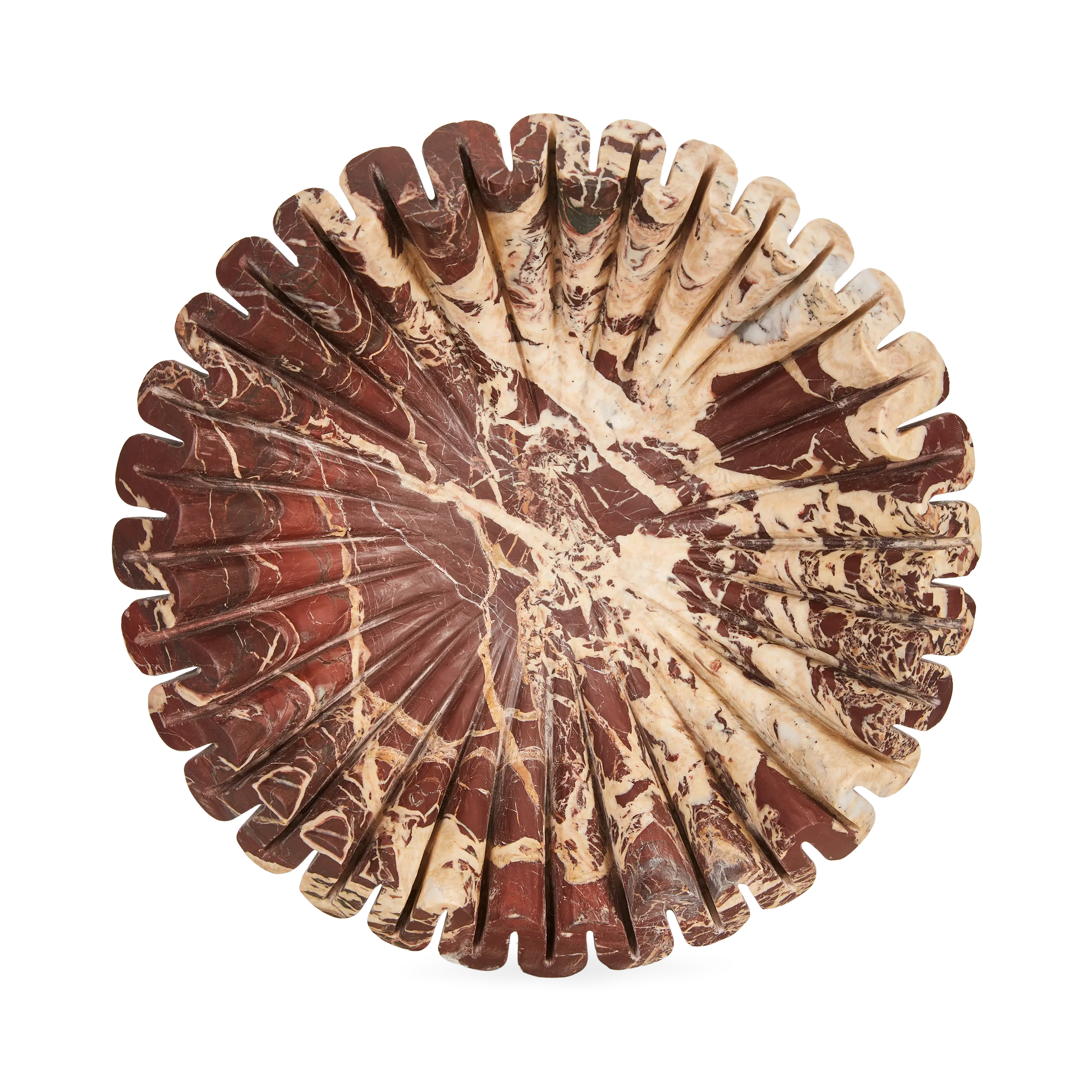 Marble Ruffle Bowl