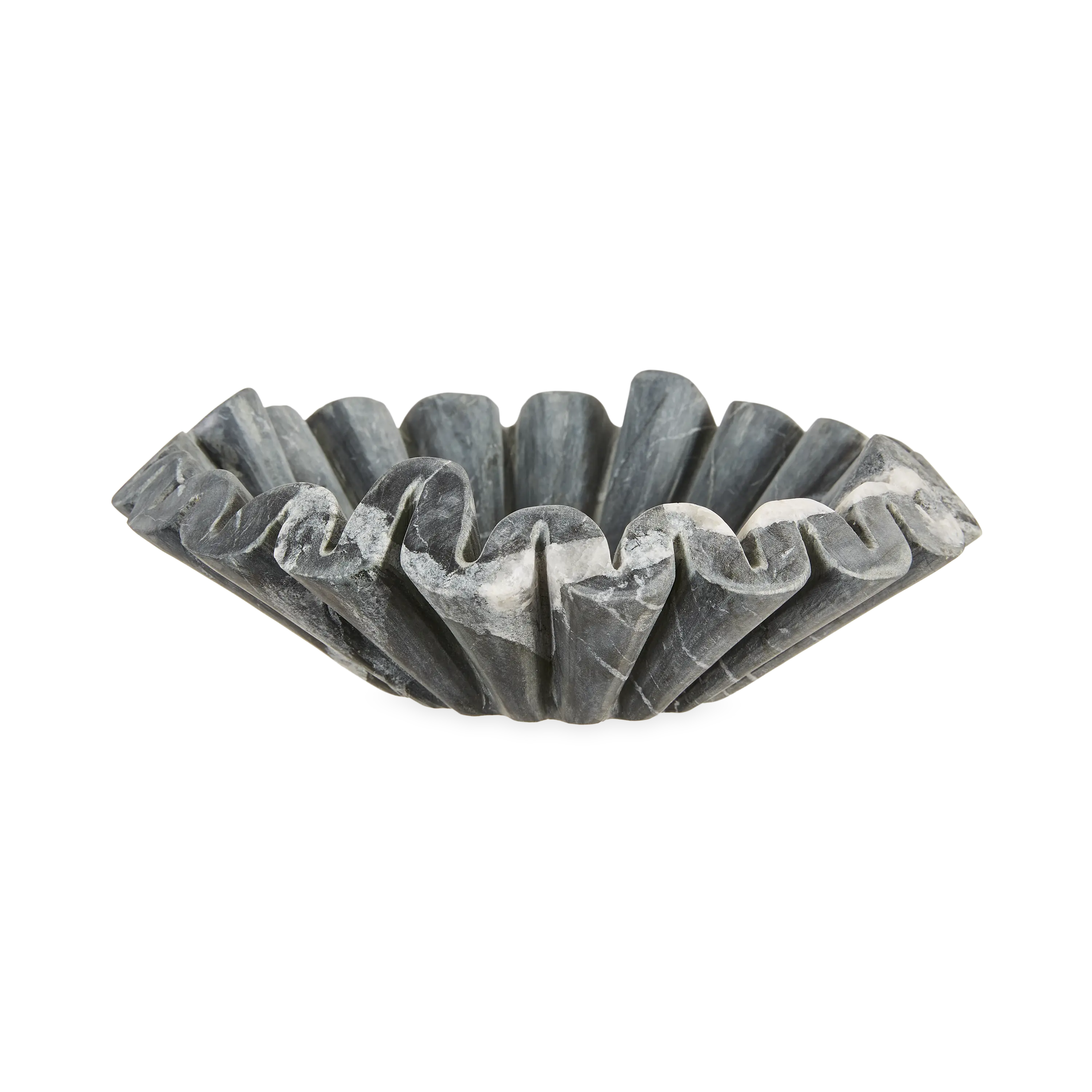 Marble Ruffle Bowl