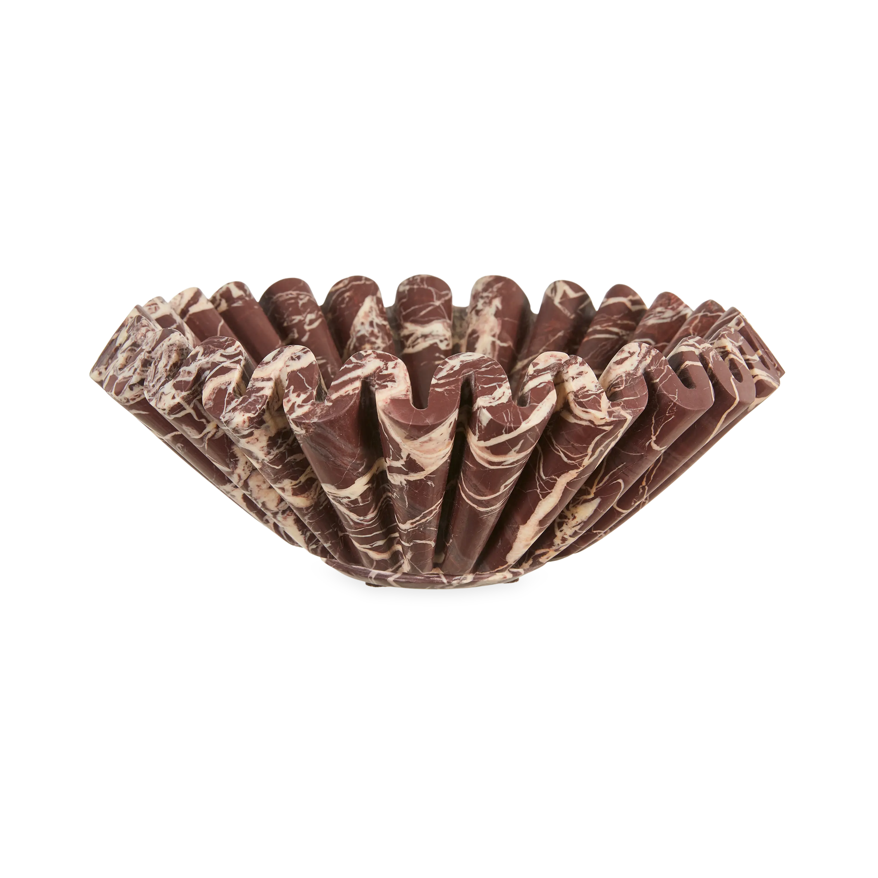 Marble Ruffle Bowl