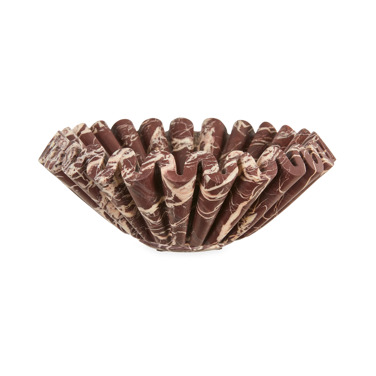 Marble Ruffle Bowl
