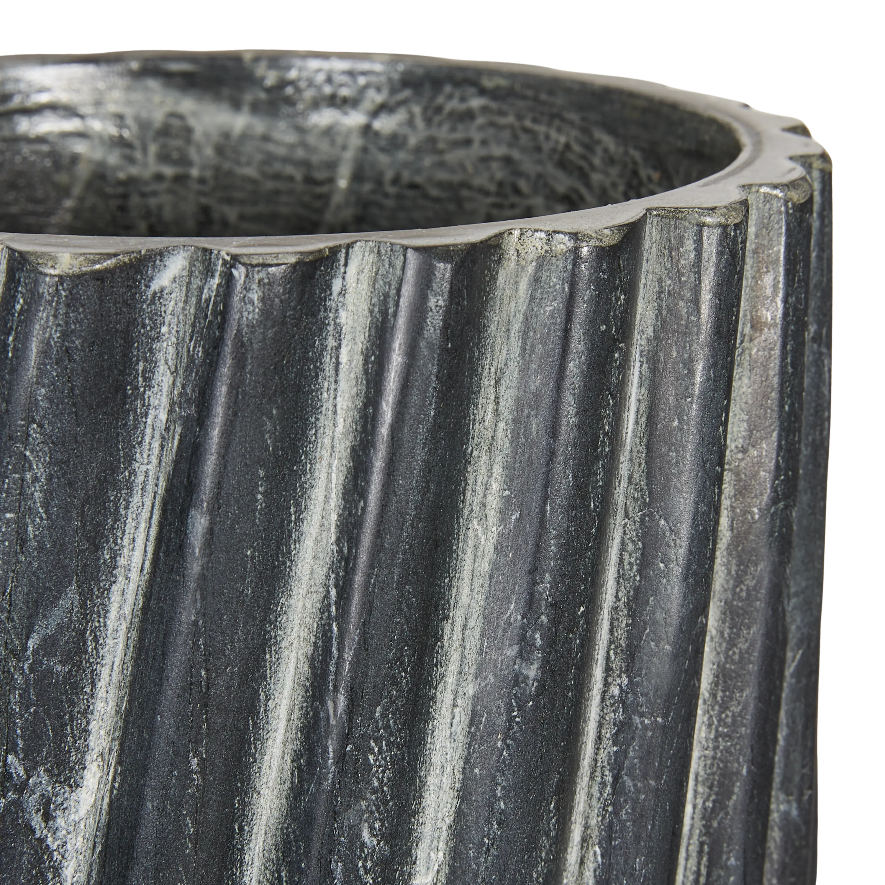 Ridged Marble Vase