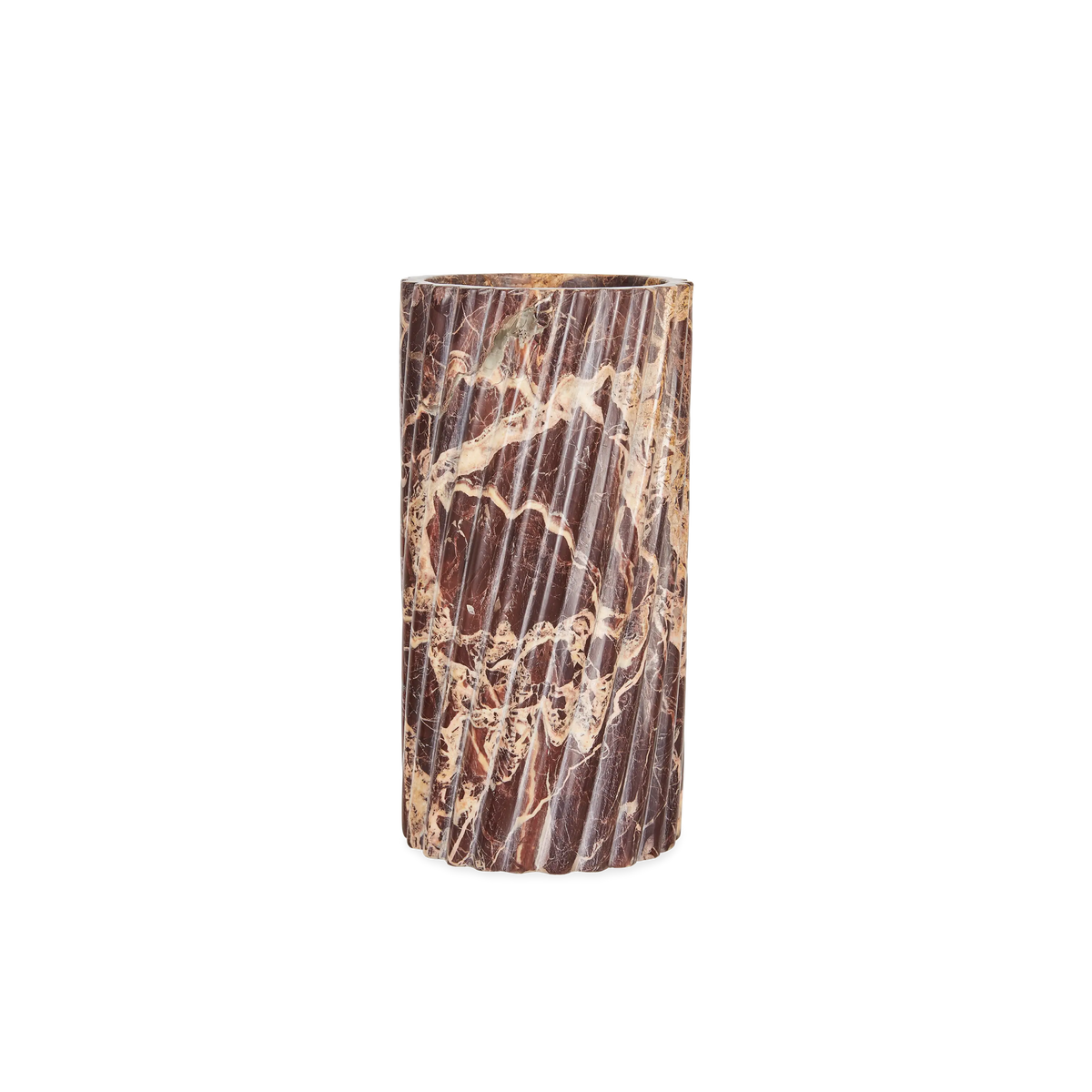 Ridged Marble Vase