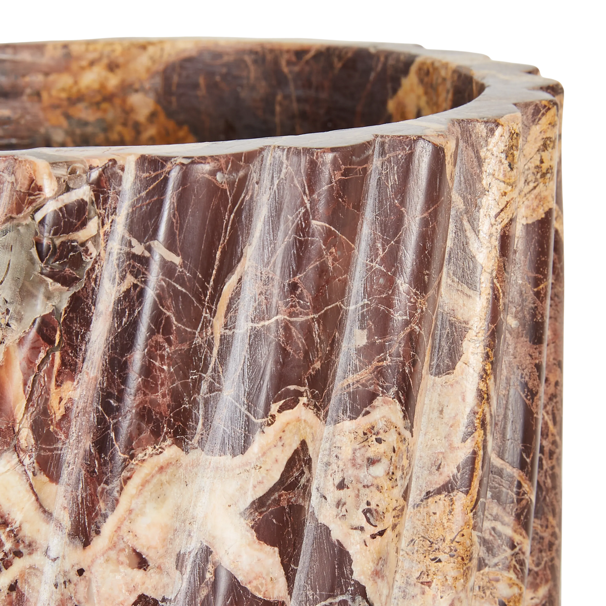 Ridged Marble Vase