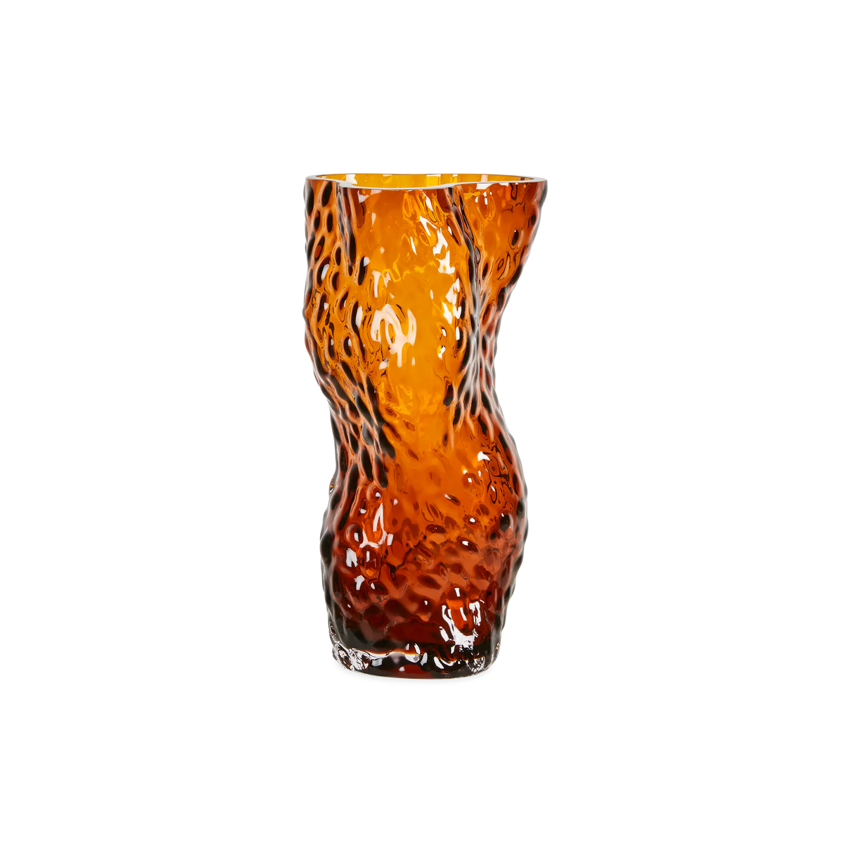 Ostrea Rock Glass Vase Rust