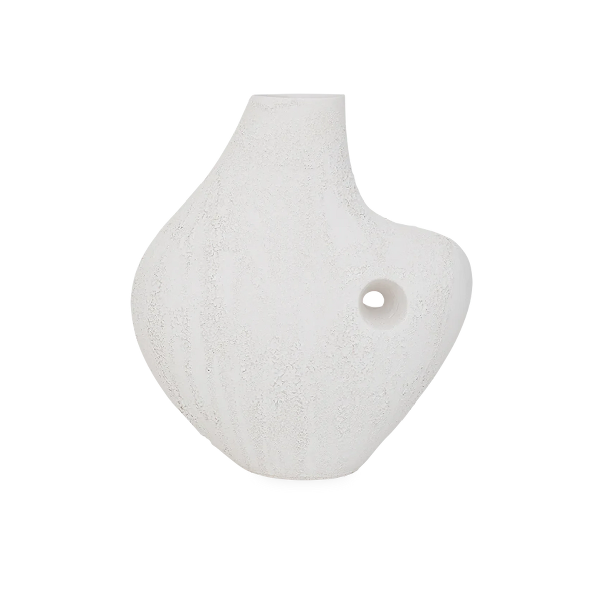 Asymmetric Ceramic Vase White