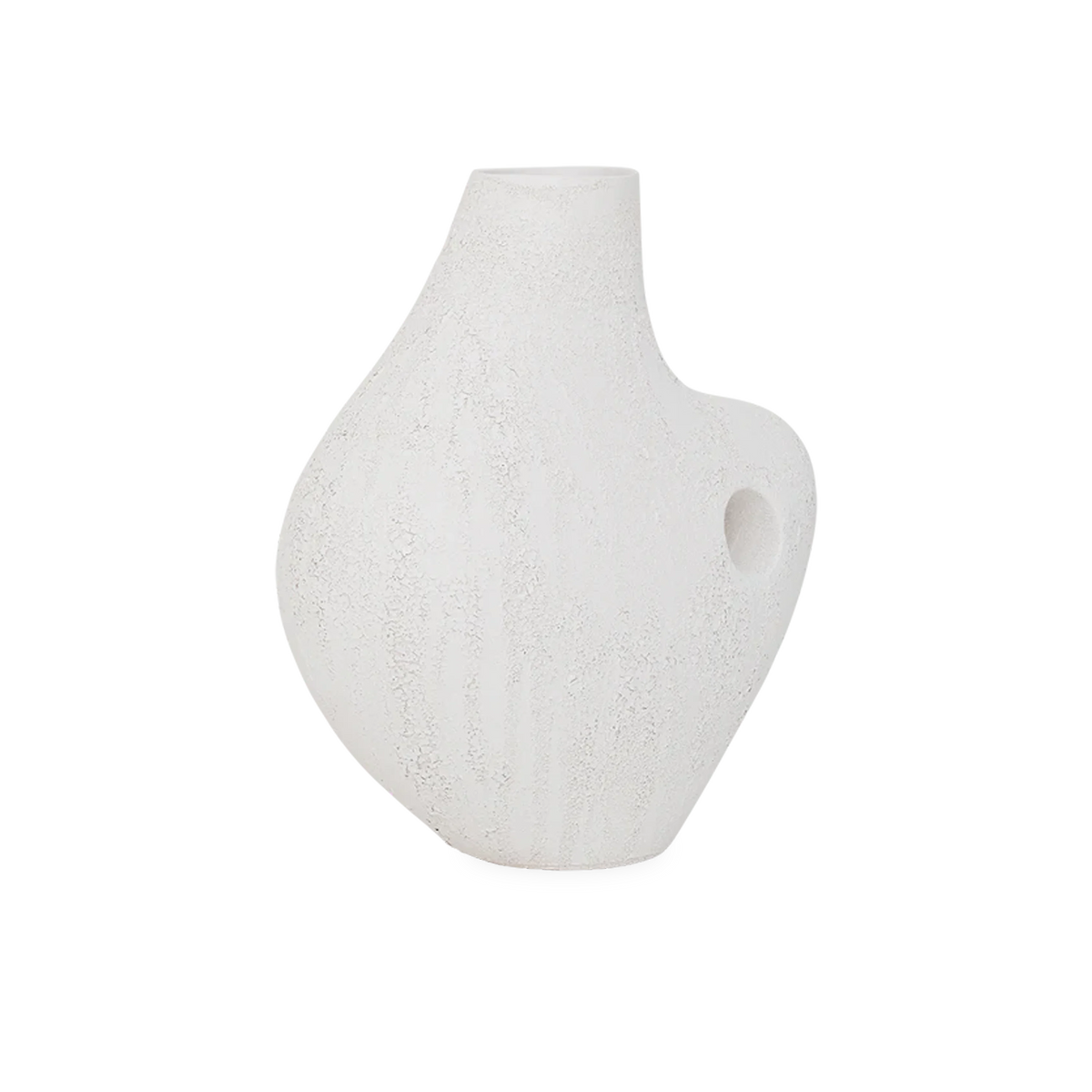 Asymmetric Ceramic Vase White