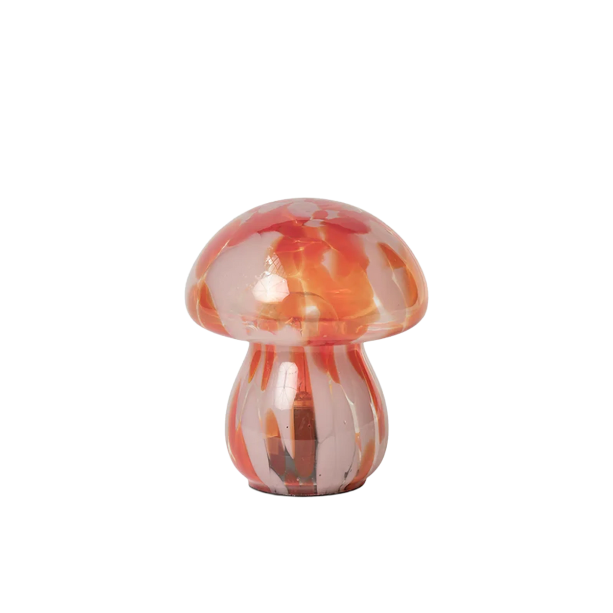 Mushroom Glass Led Lamp Coral