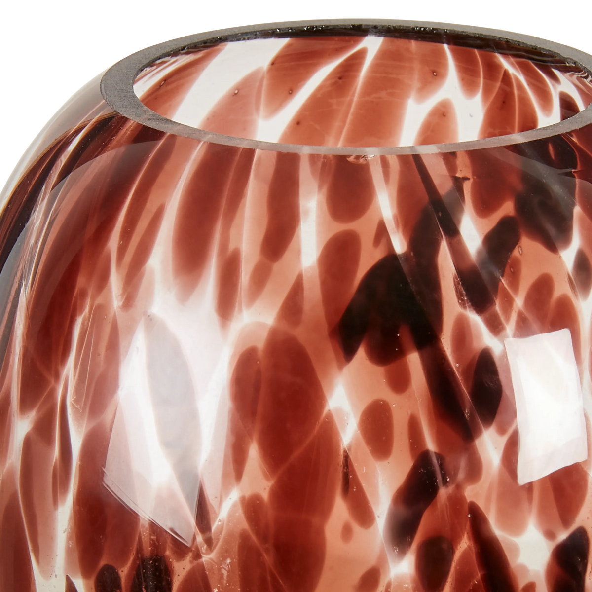 Mouthblown Glass Vase Brown