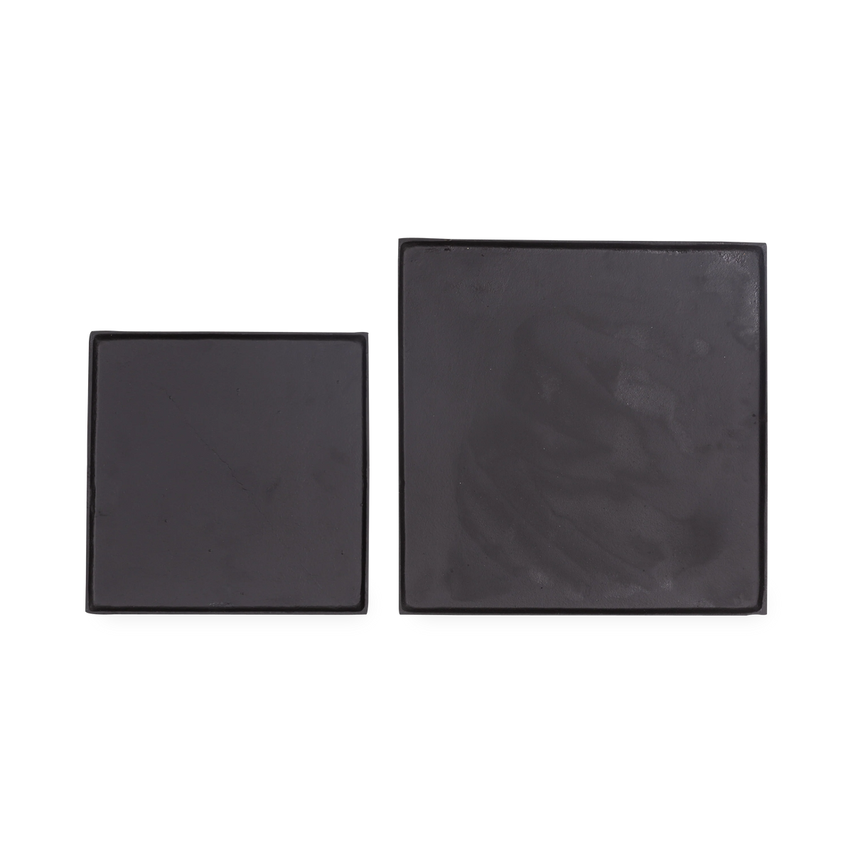 Square Metal Tray Medium Black