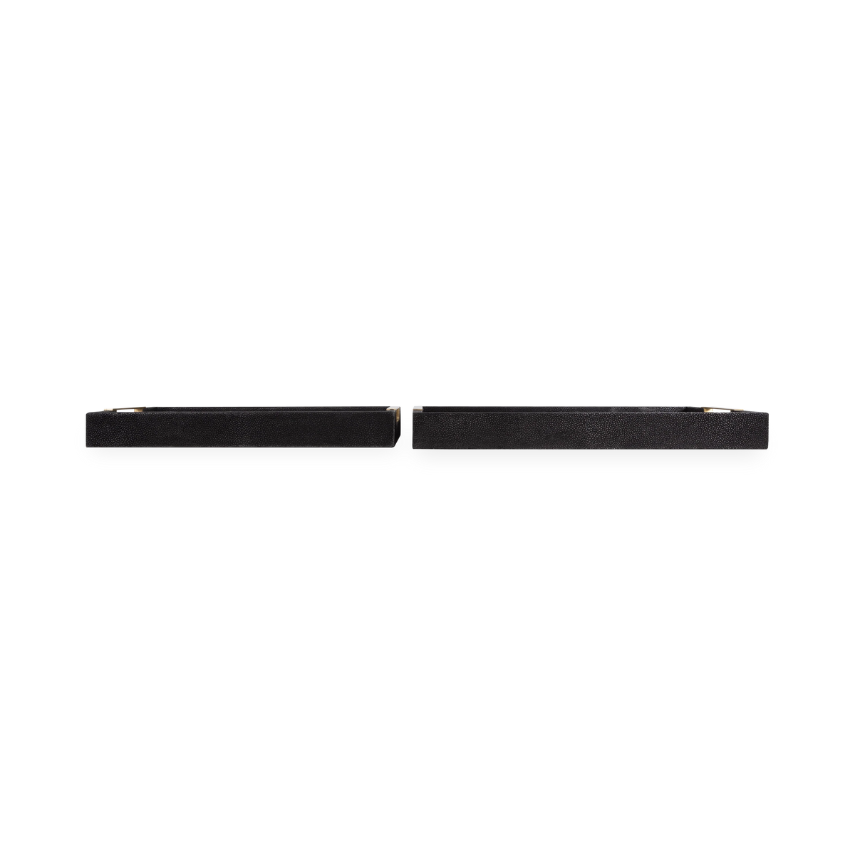 Faux Shagreen Tray Large Black