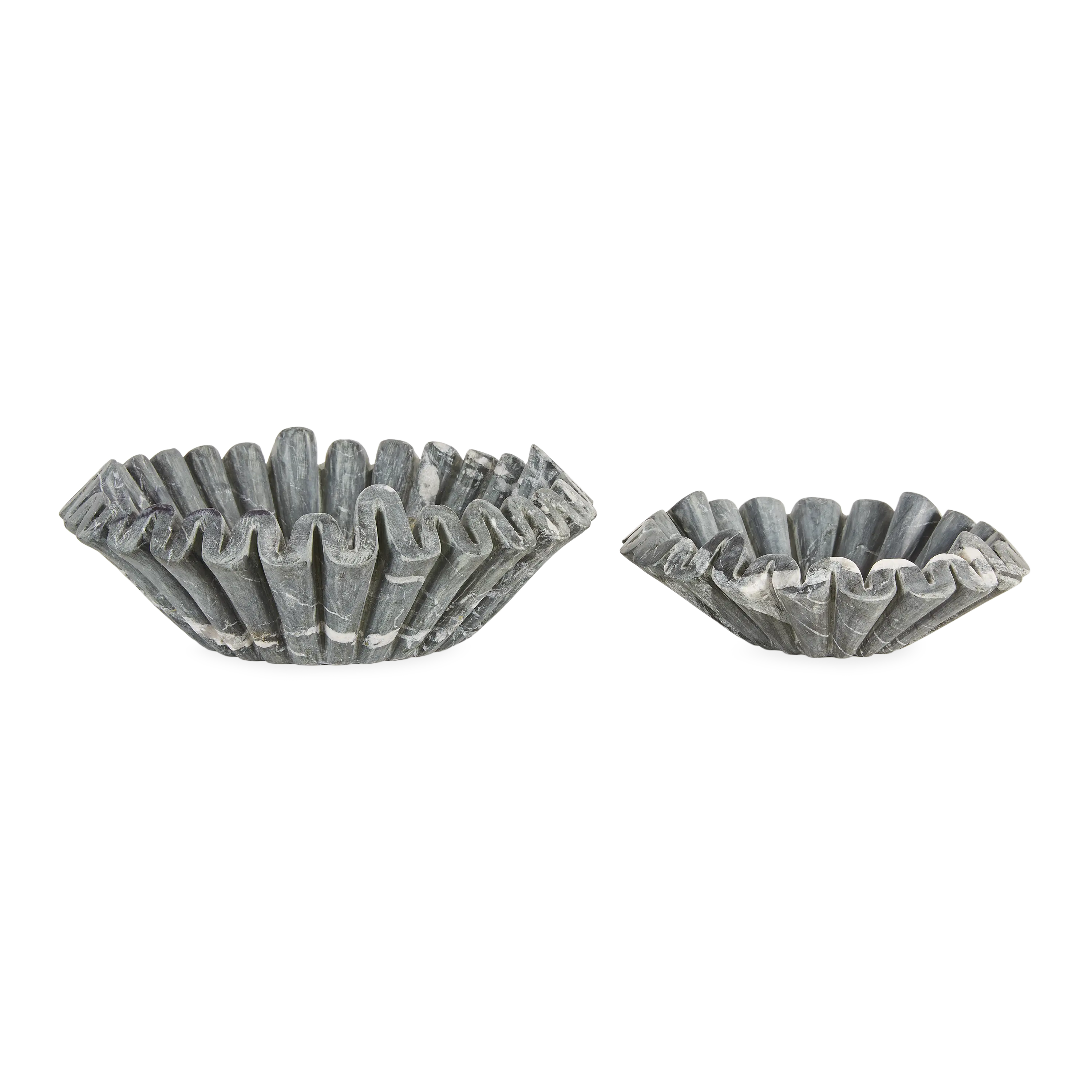 Marble Ruffle Bowl