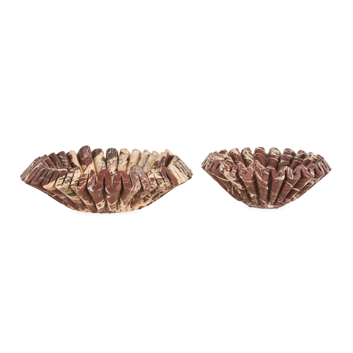 Marble Ruffle Bowl