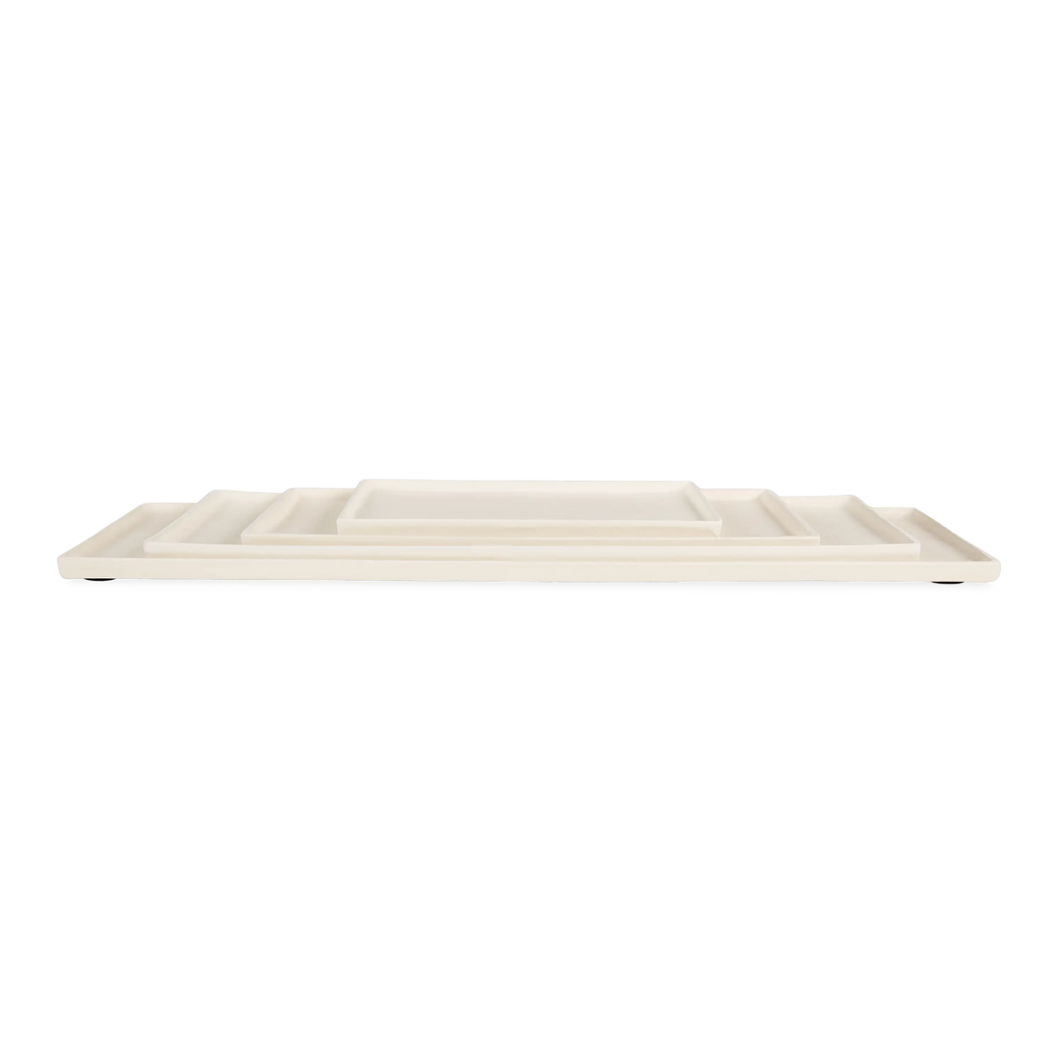 Rectangle Tray Metal Sml Cream