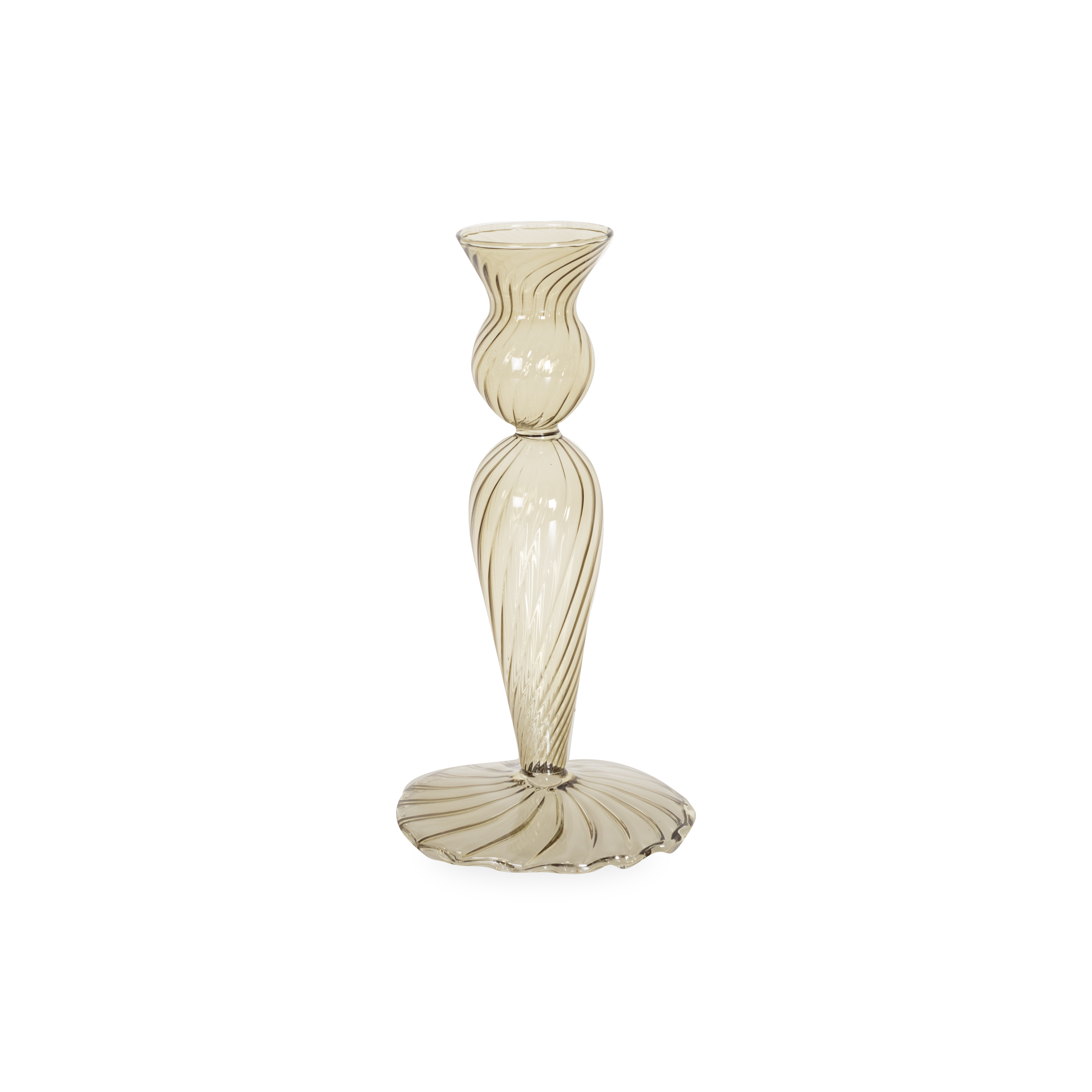 Swirl Glass Candleholder