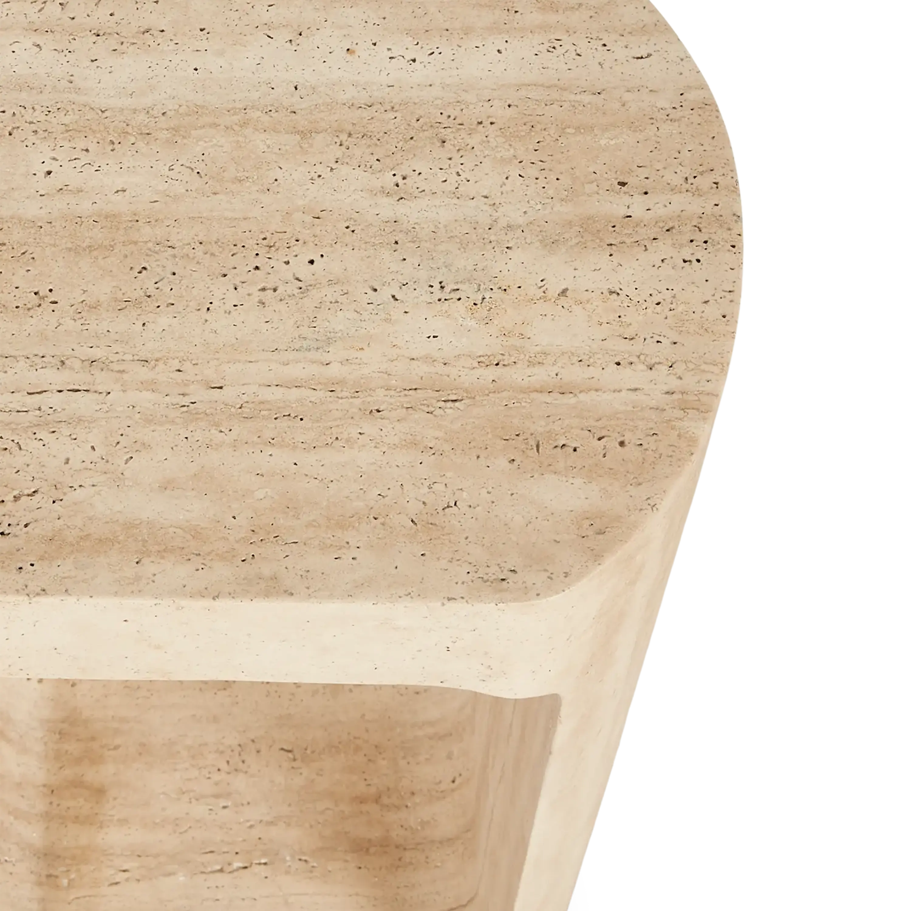 Blanc Travertine Pull Up Table