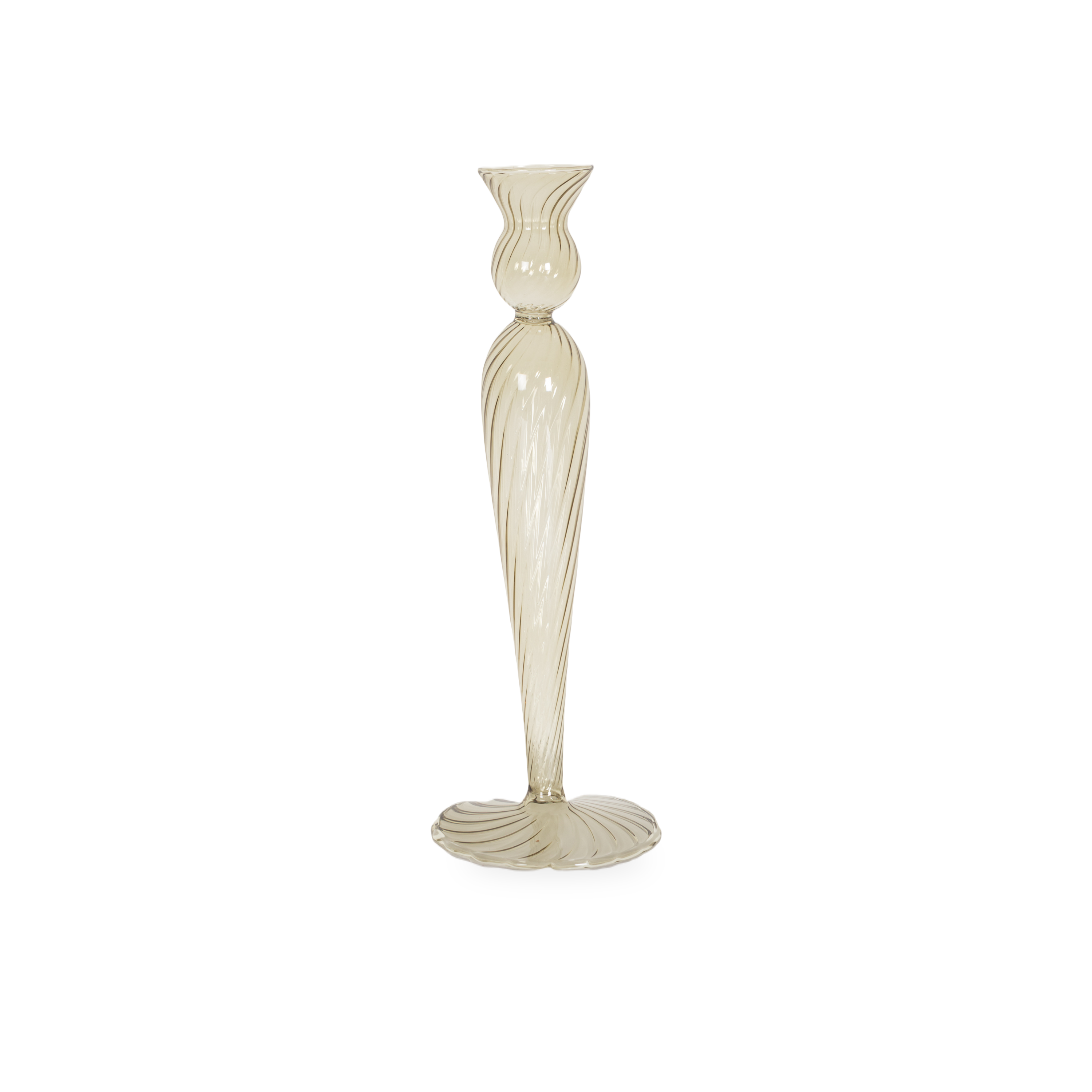Swirl Glass Candleholder
